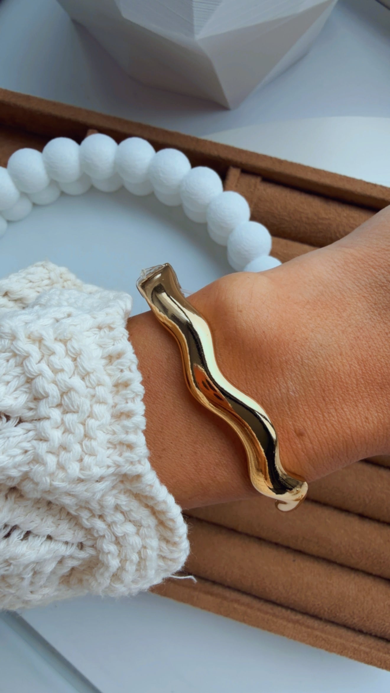 Pulseira bracelete zigzag