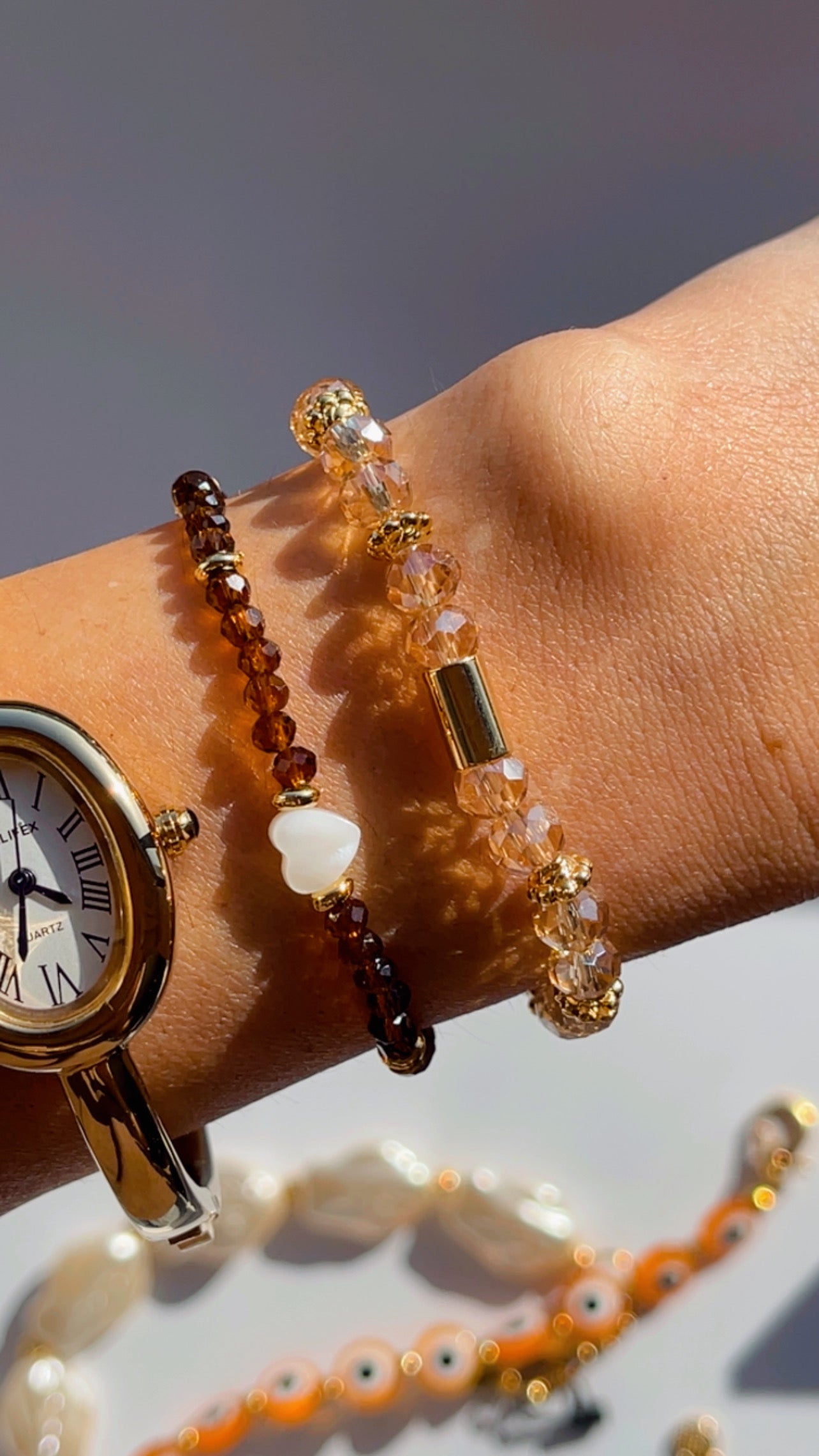 Pulseira coração MP cristalina