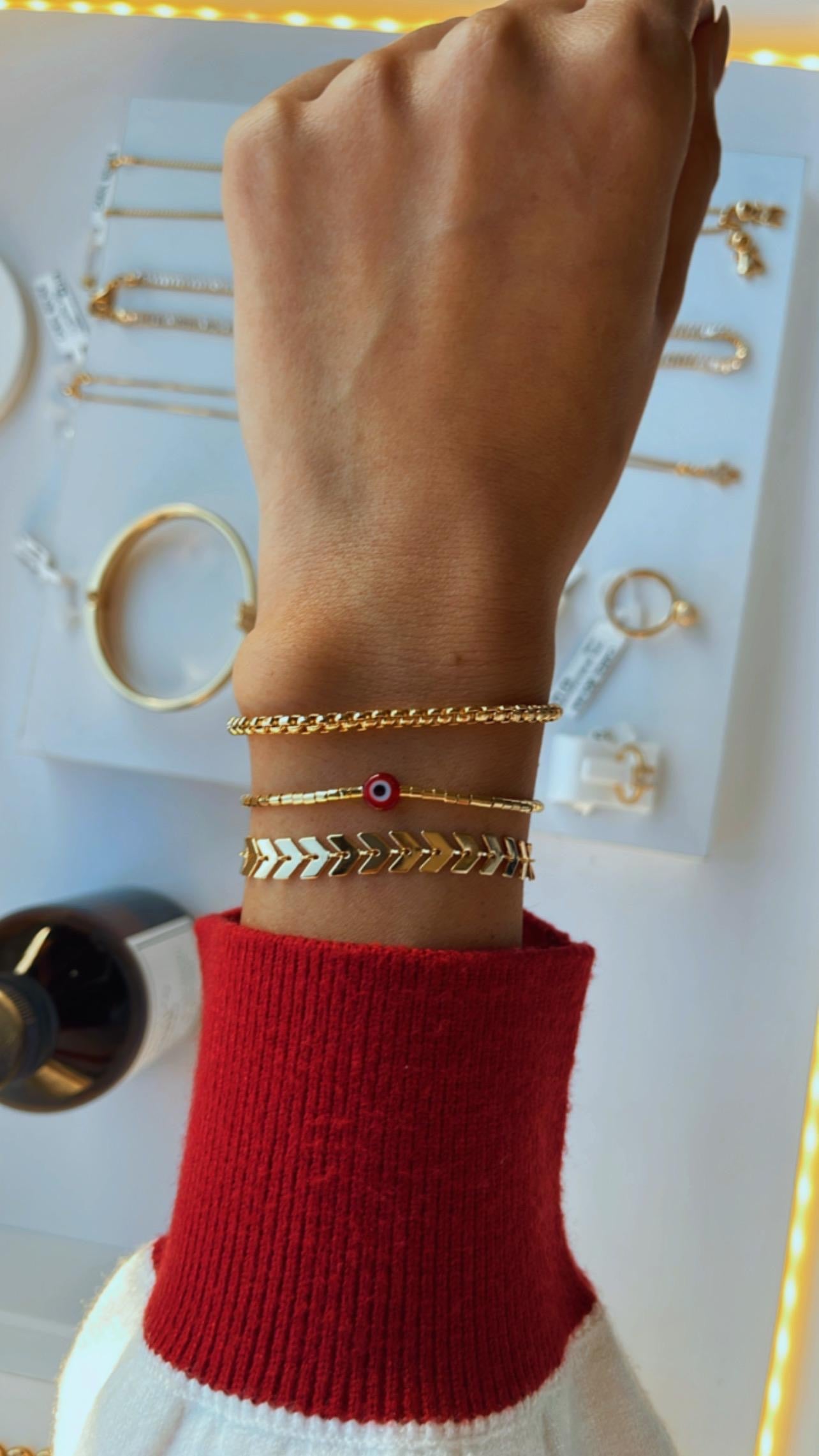 Pulseira mini escamas
