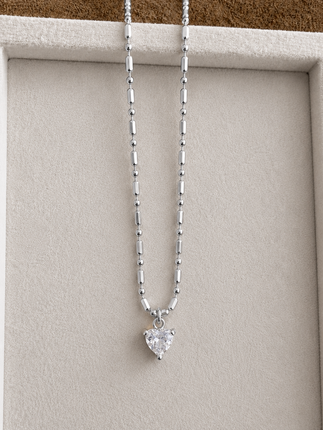 Colar core zirconia ródio