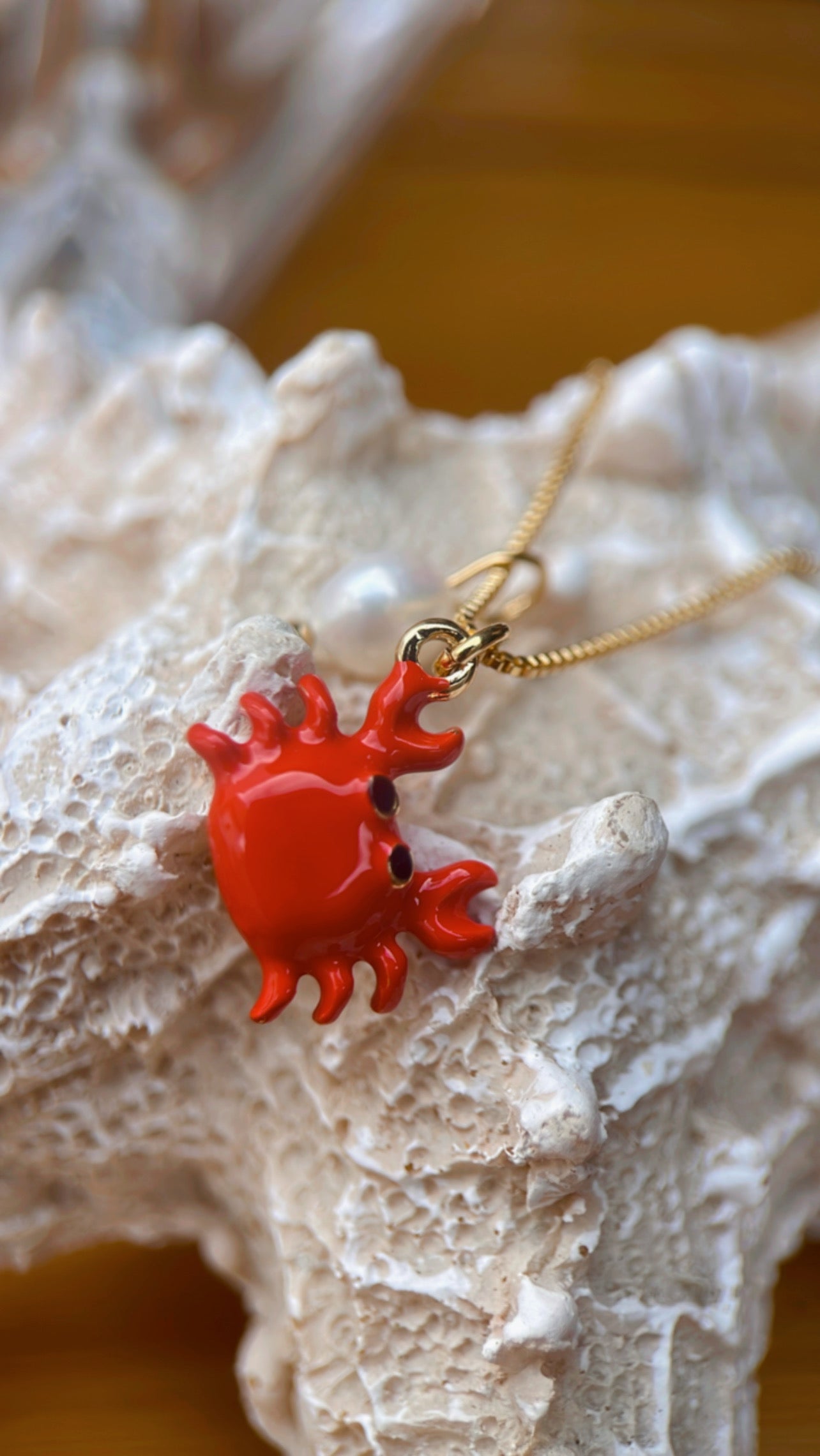 Colar mini caranguejo red