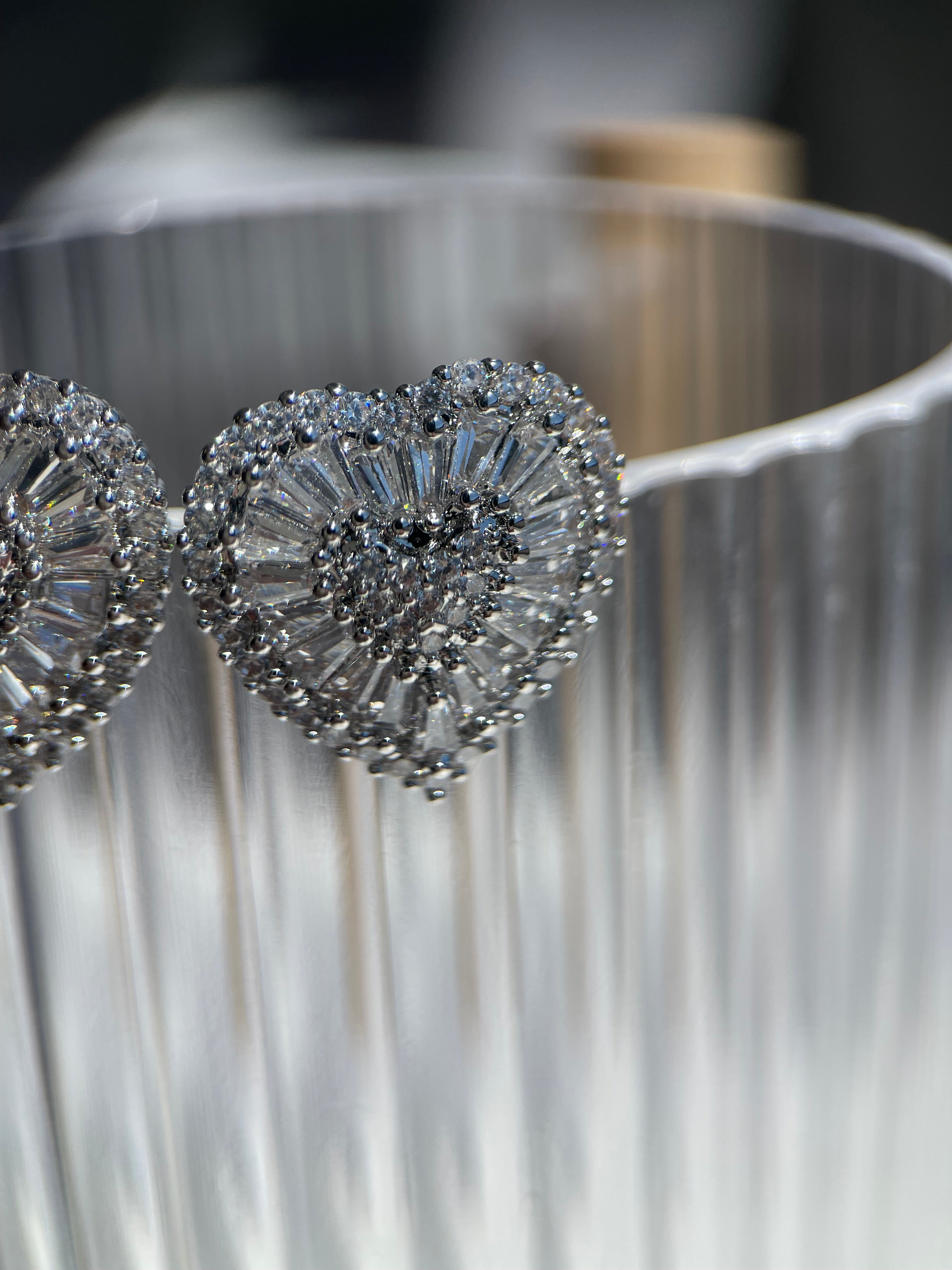 Brinco pizza coração níquel