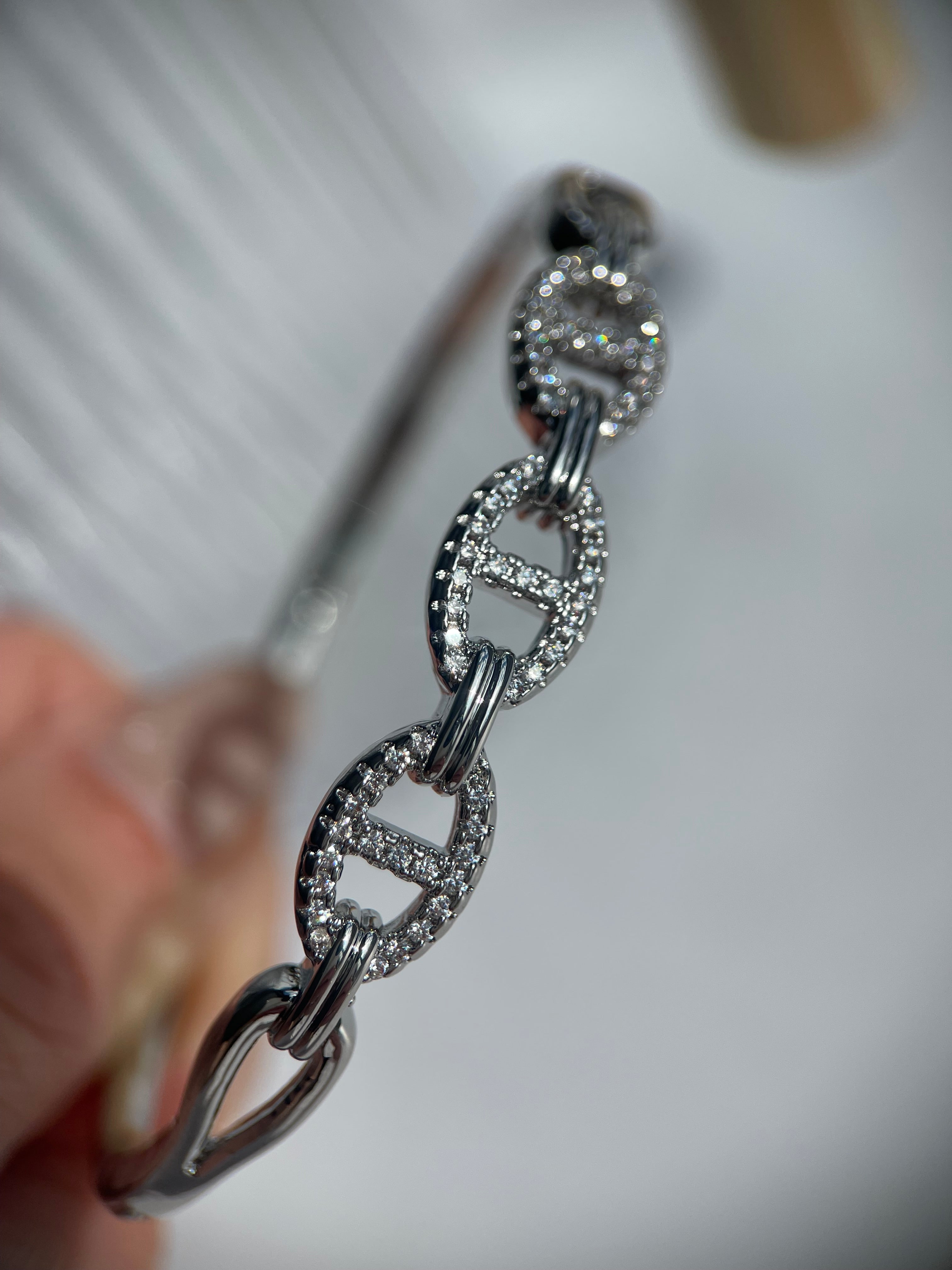 Pulseira bracelete Augusta ródio