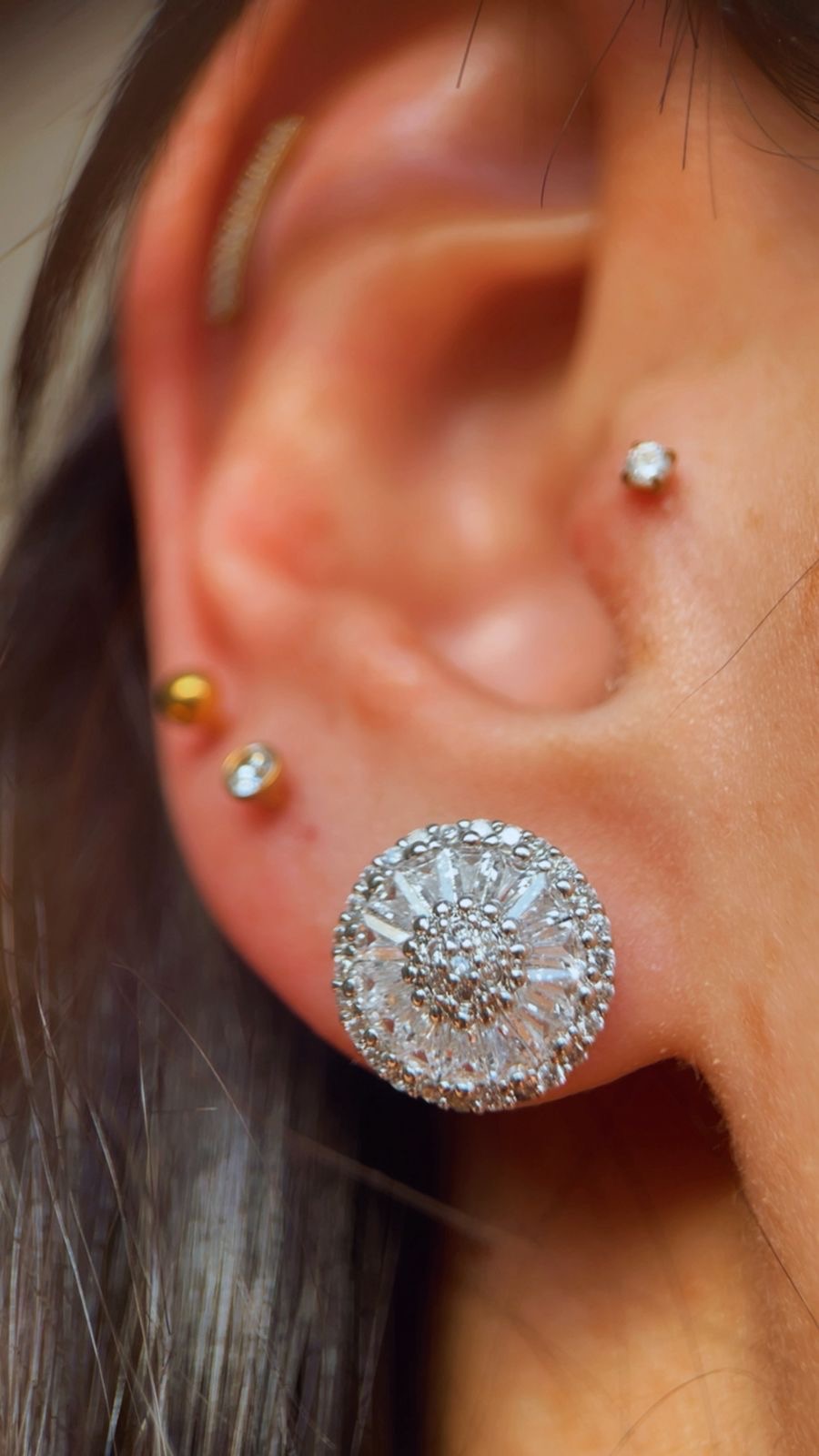 Brinco pizza pequeno ródio