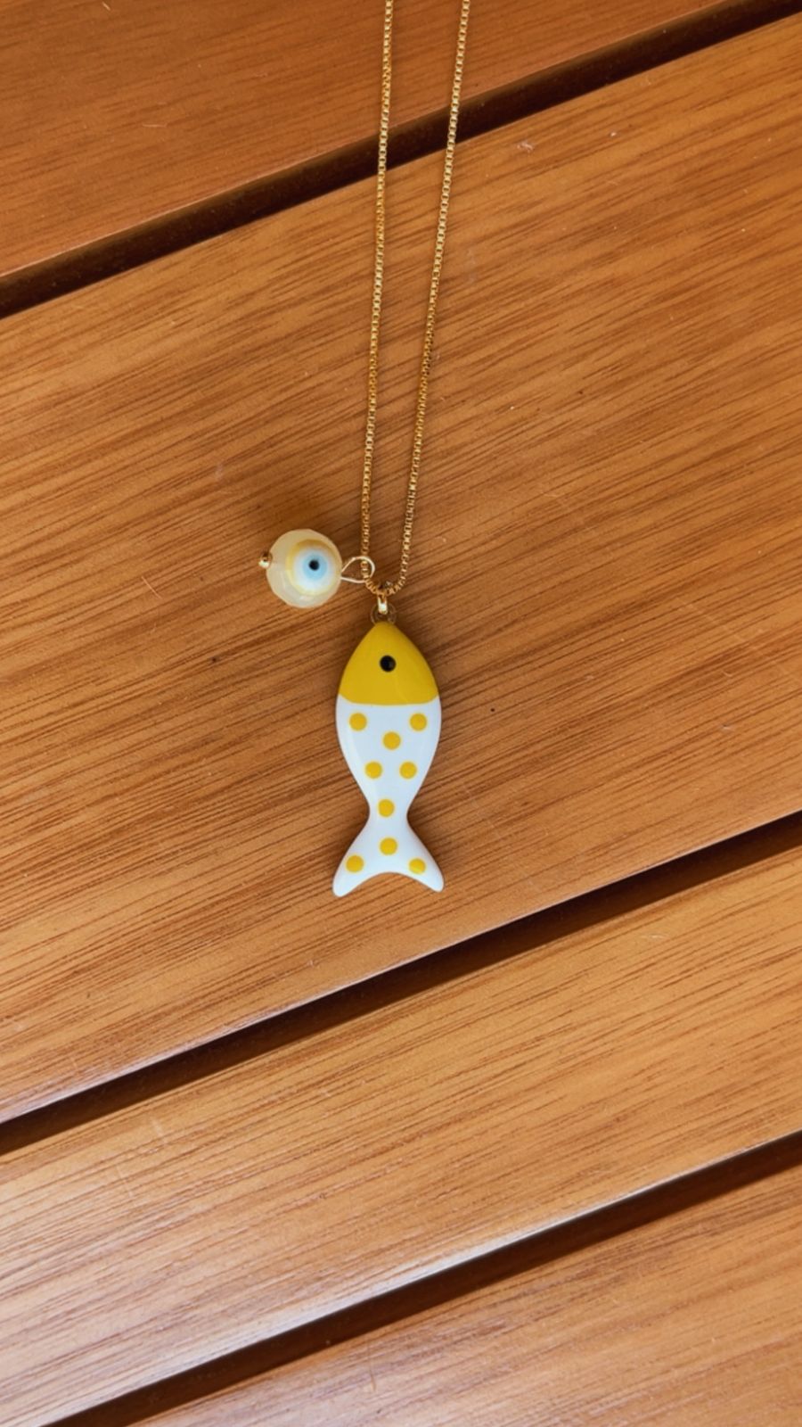 Colar patuá do mar amarelo