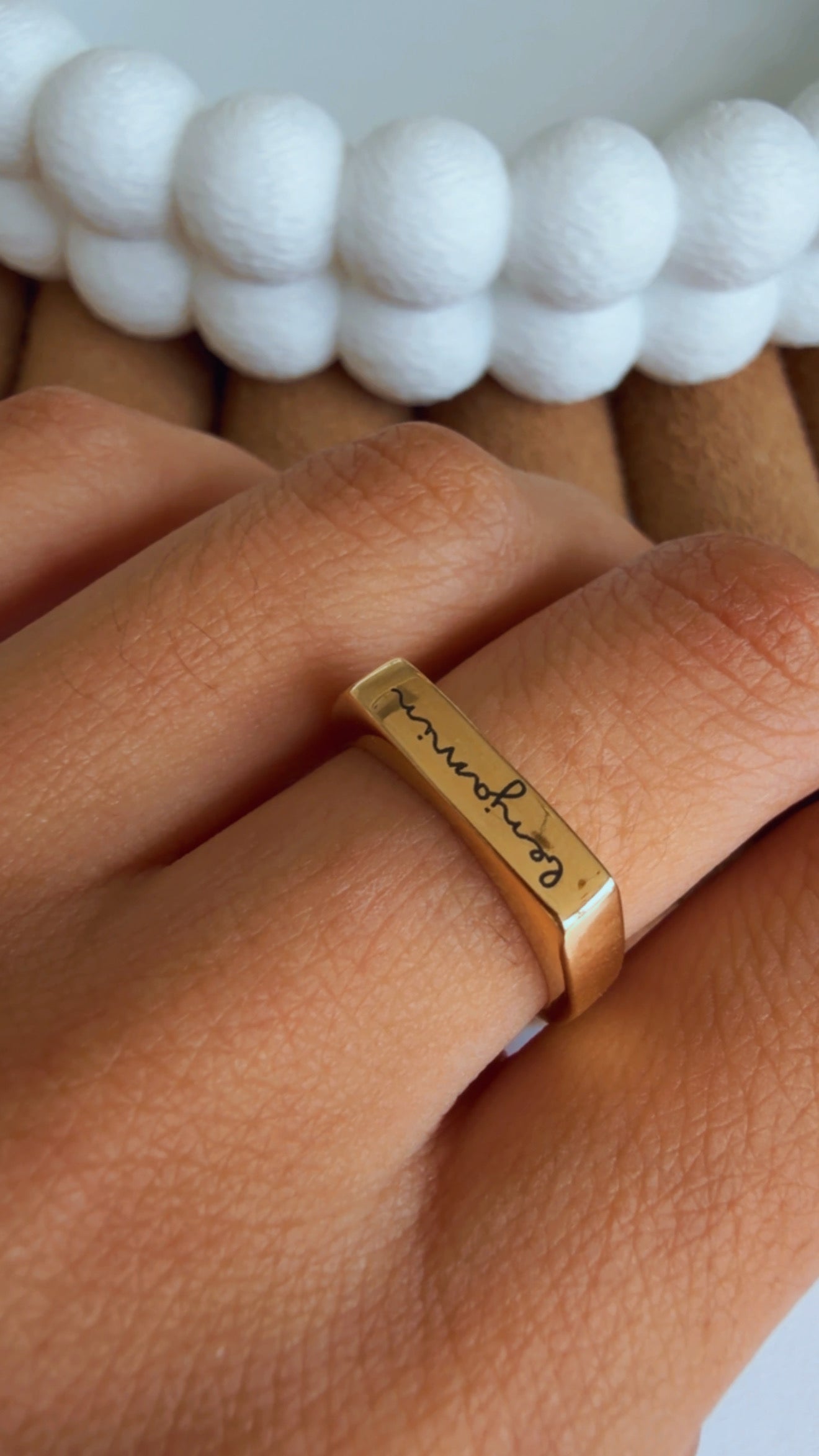 Anel melindrosa personalizado