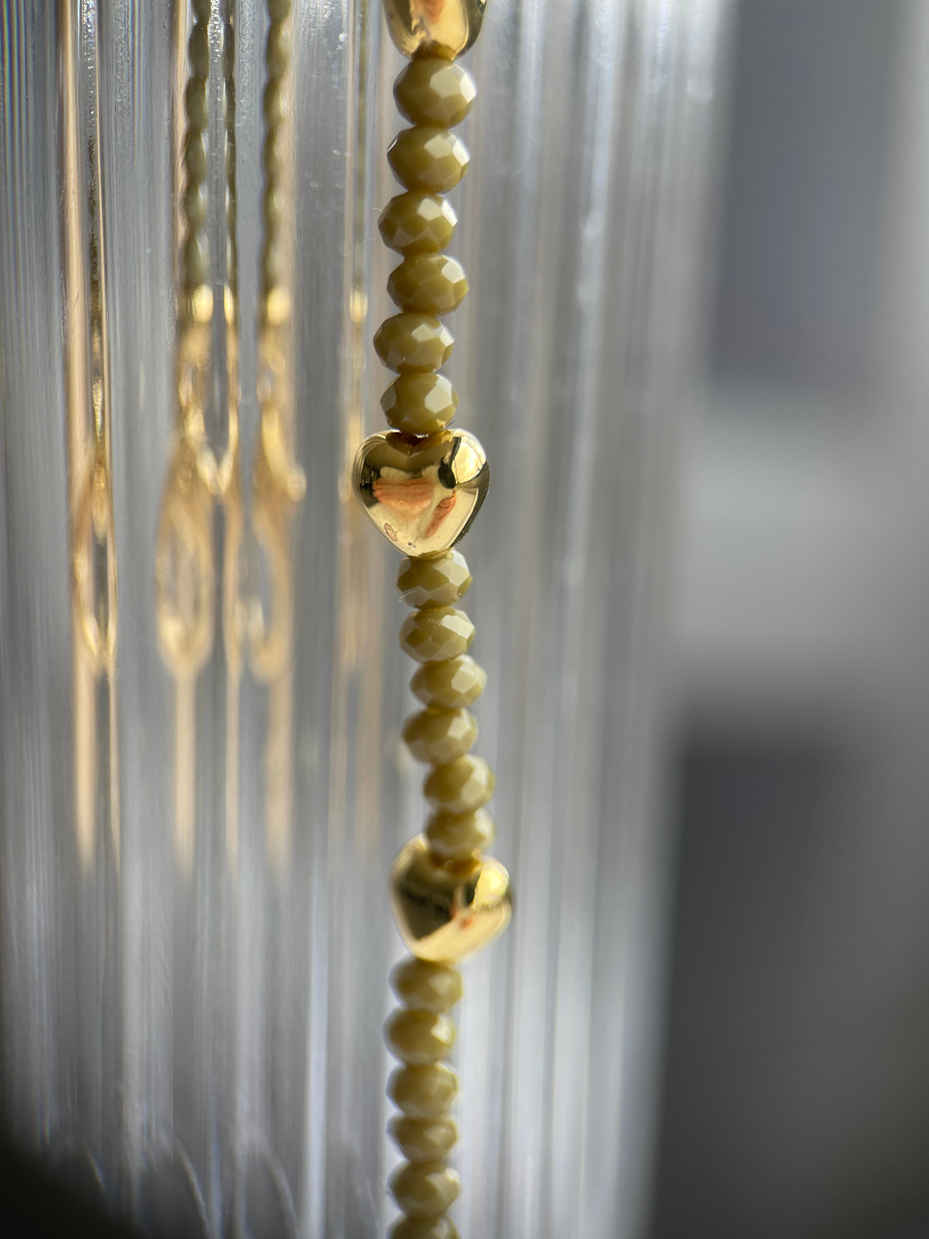 Pulseira cuore cristal verde