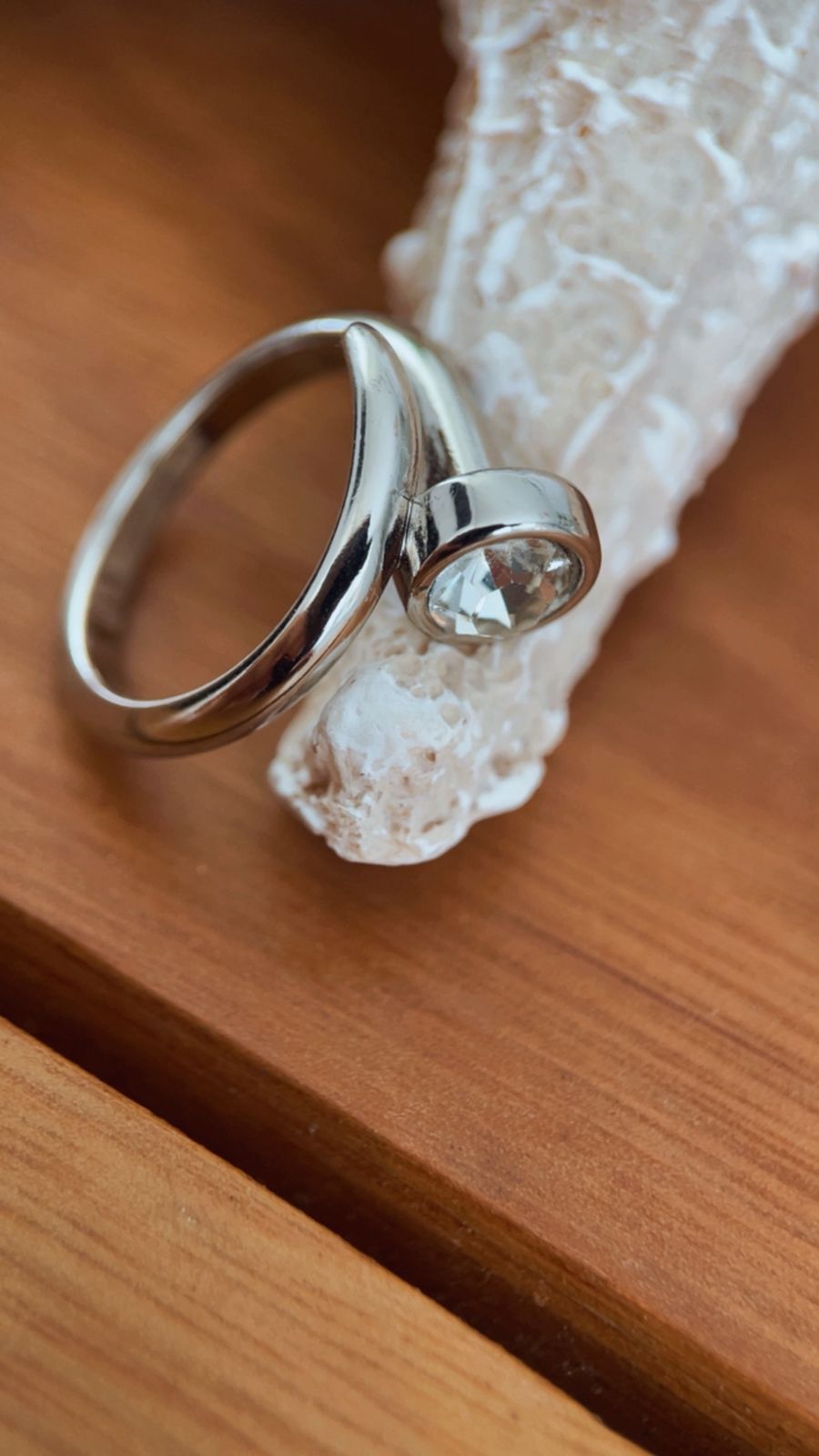 Anel prego strass níquel