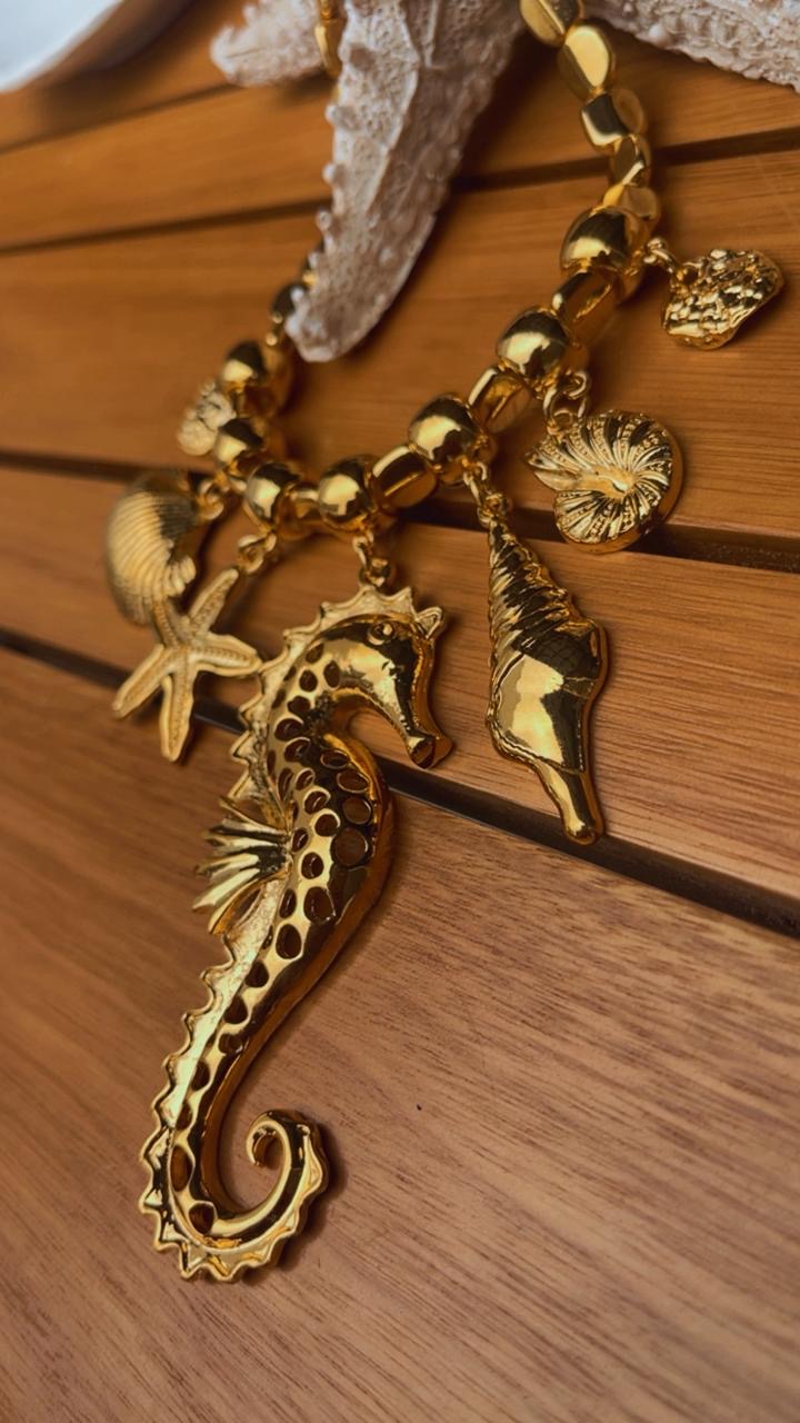 Colar elementos do mar