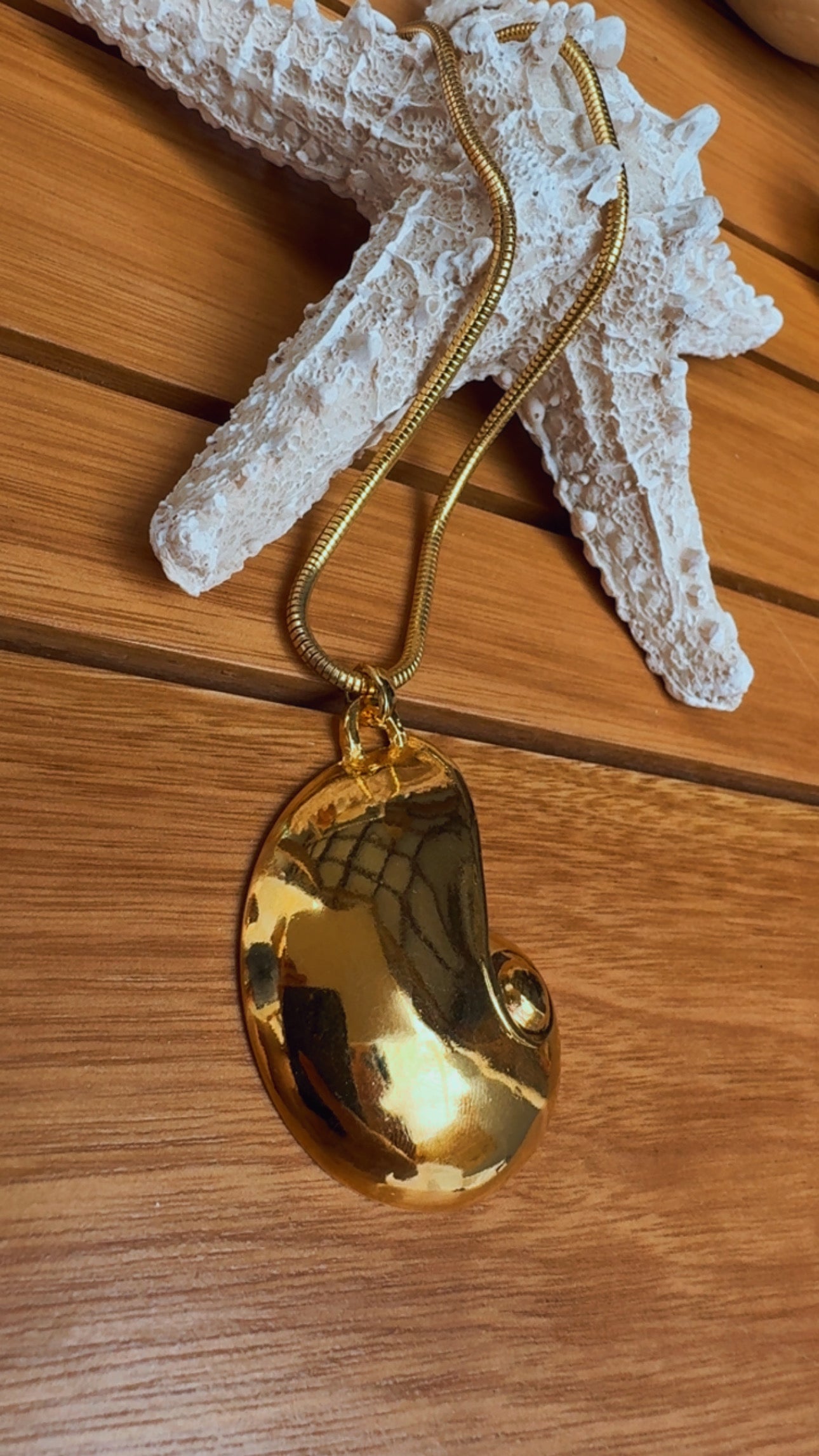 Colar caramujo real longo