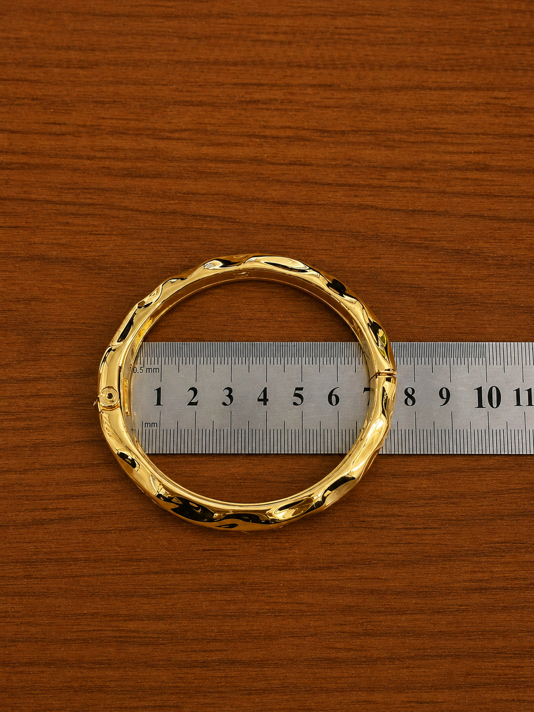 Pulseira bracelete orgânico dourado