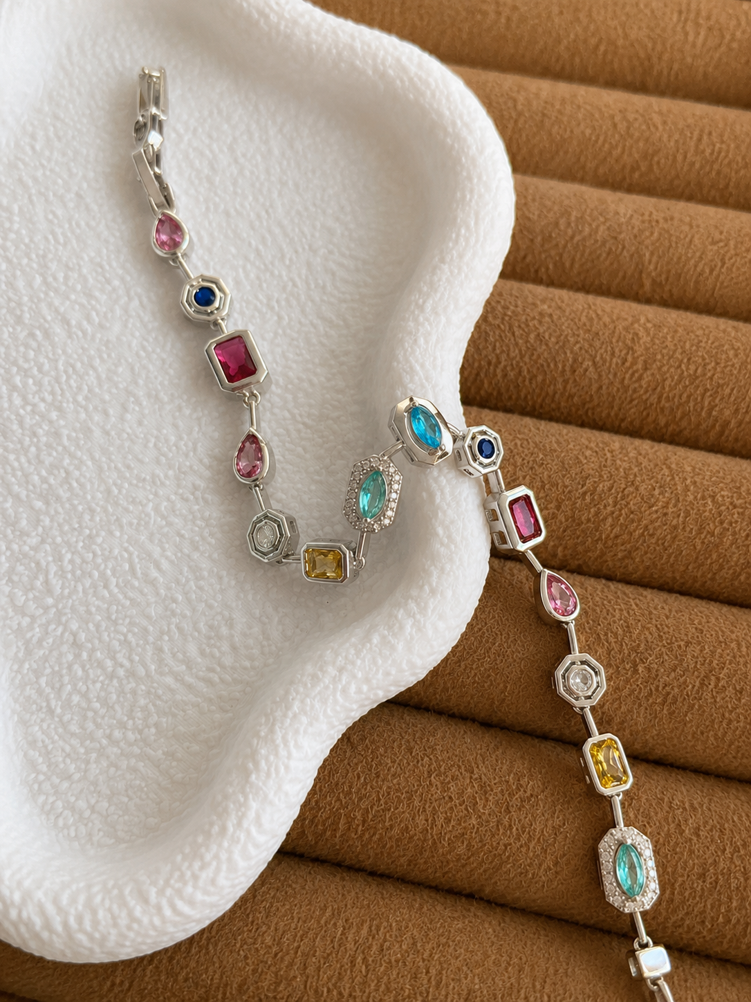 Pulseira Pedras Color Ródio