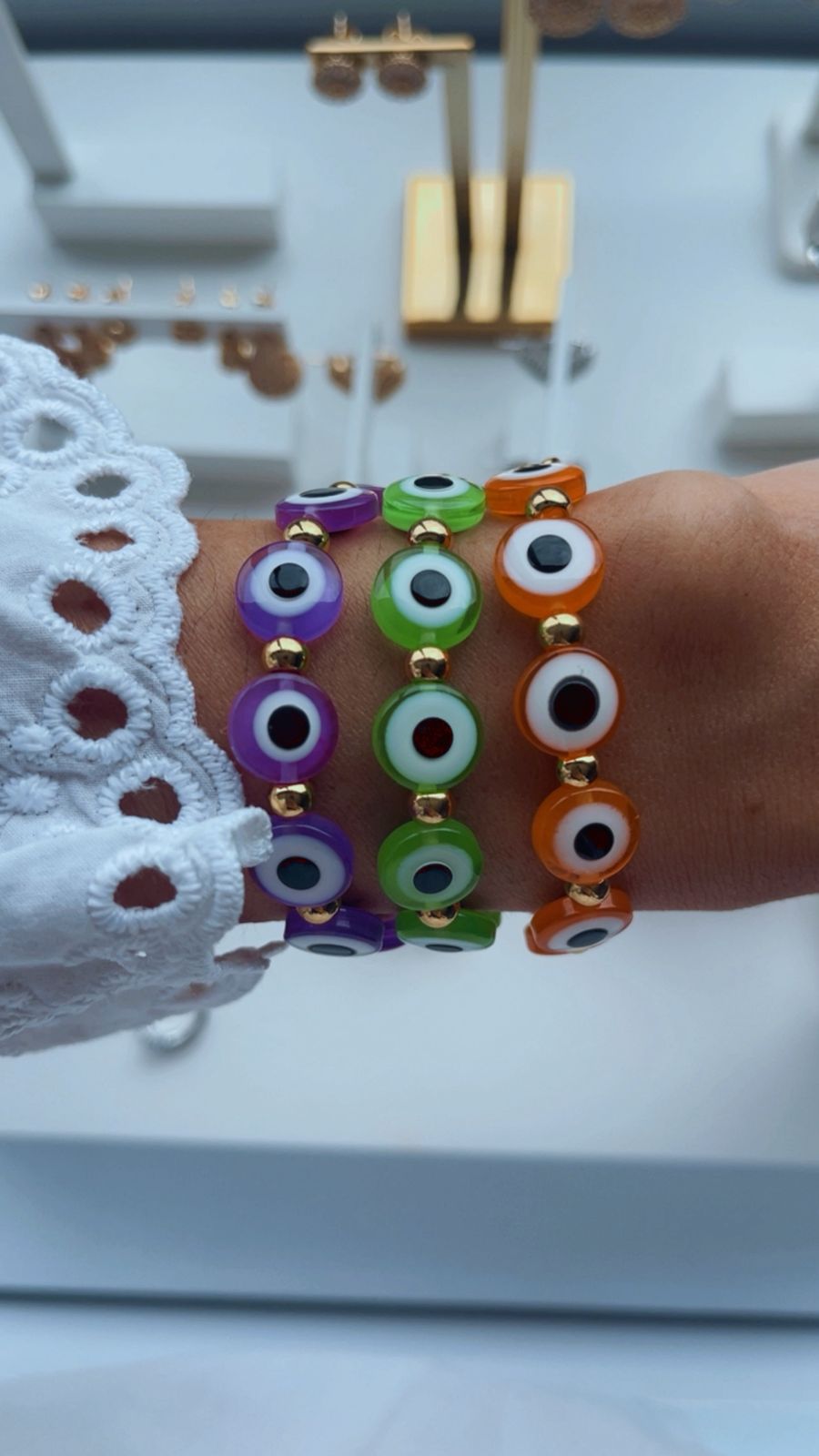 Pulseira olho pastilha