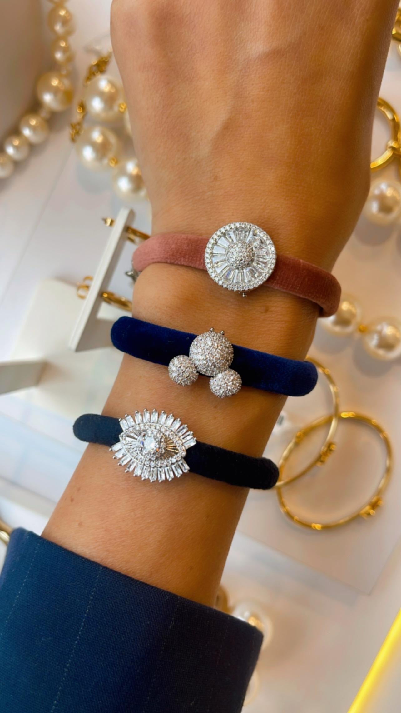 Pulseira ícone velvet (Personalize com pingente ícone)