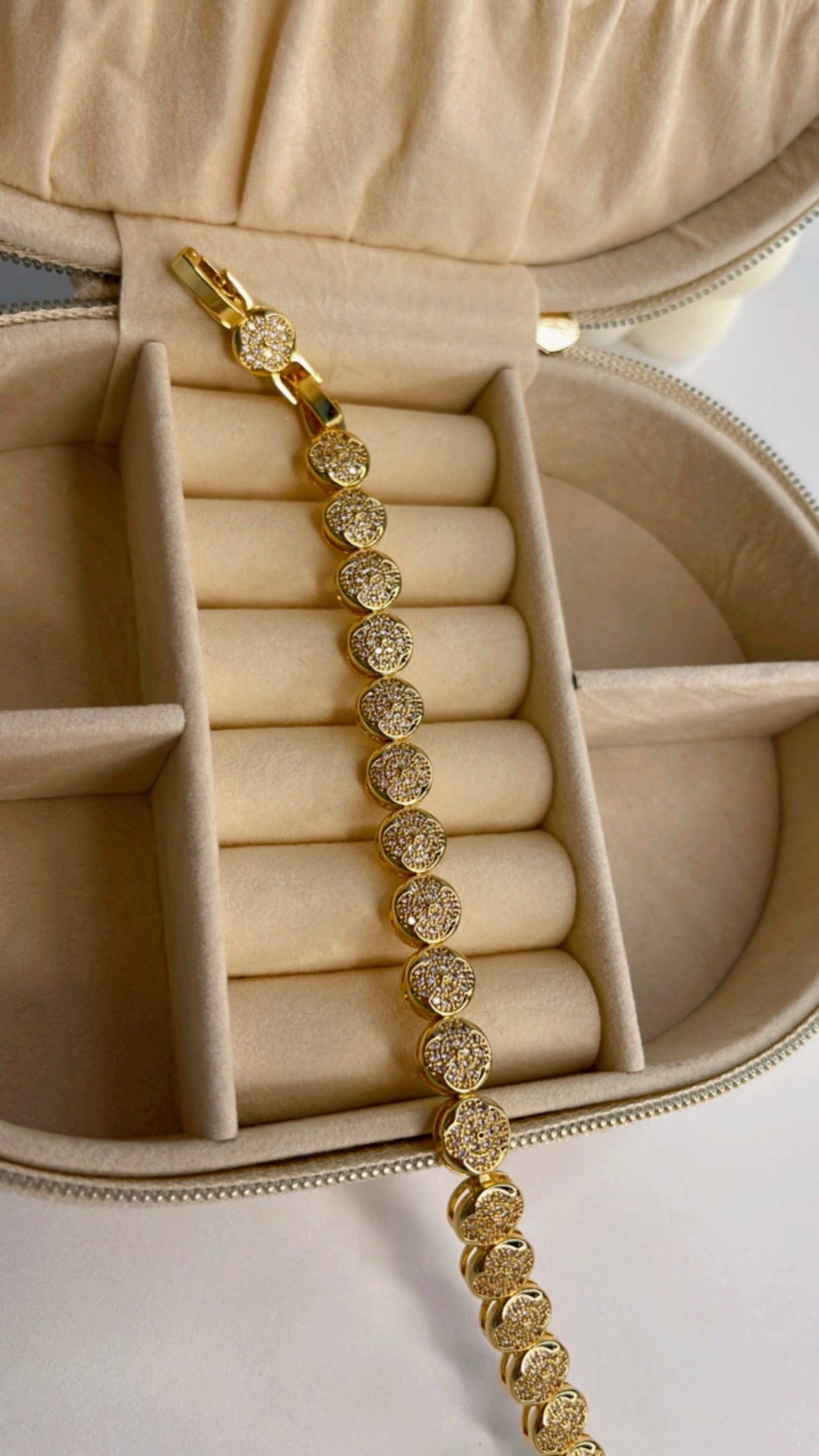 Pulseira riviera clover ouro