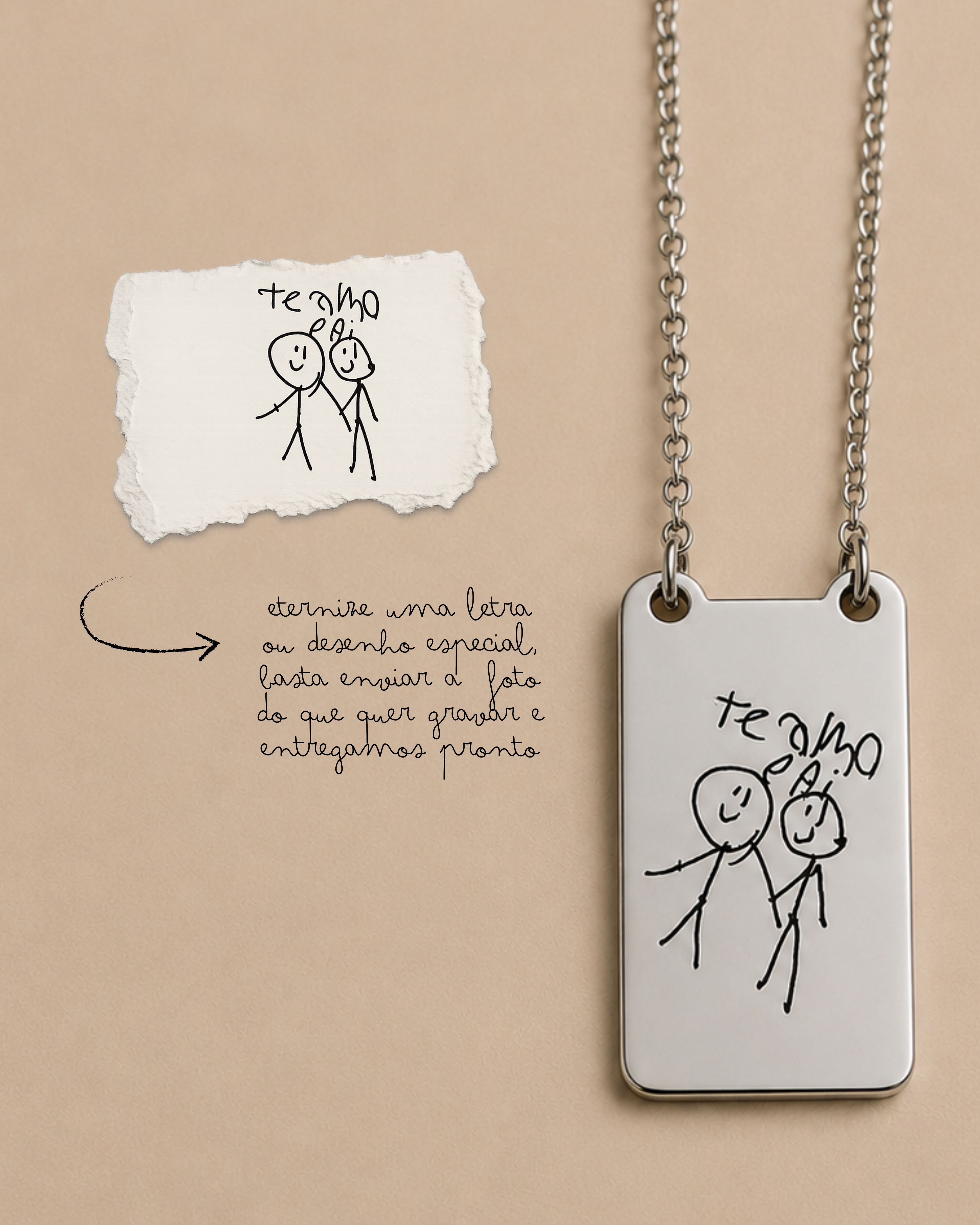 Colar masculino personalizável