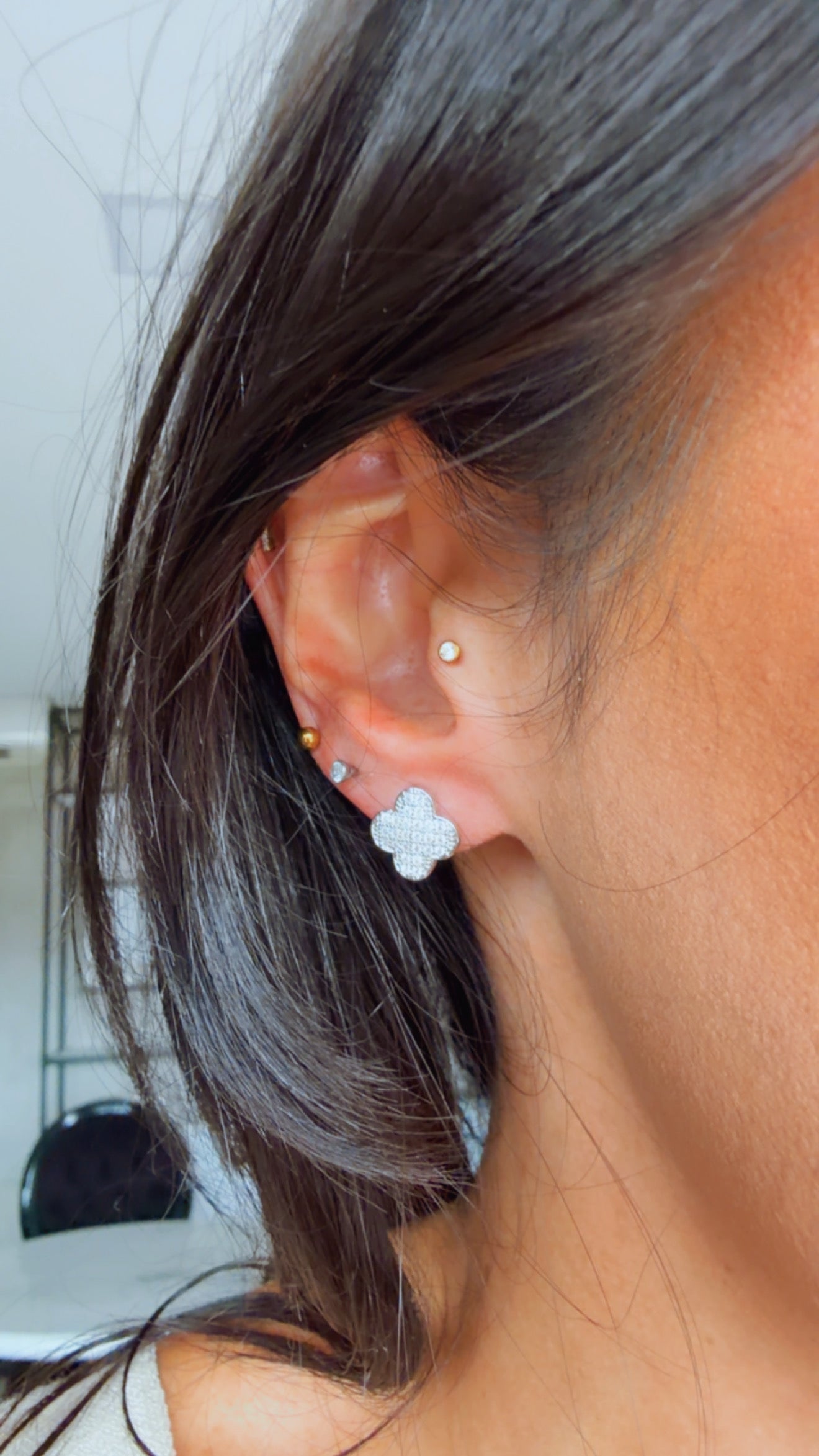 Brinco unique M cravejado niquel