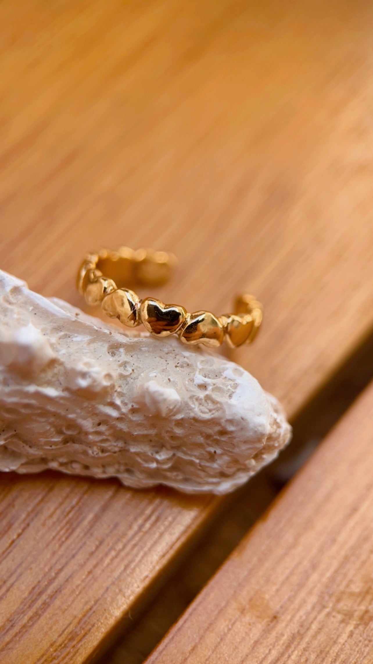 Anel pé multi corações