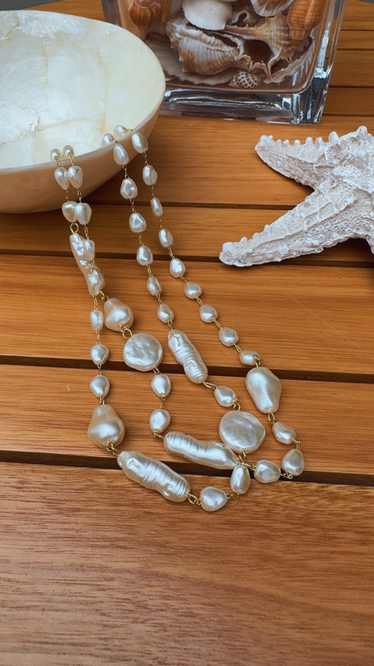 Colar mix de pérolas