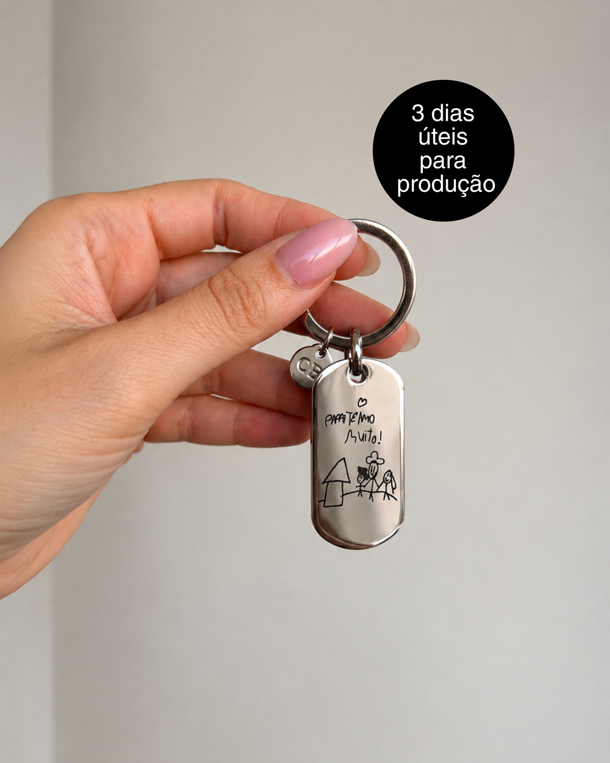 Chaveiro guarde o tempo personalizável