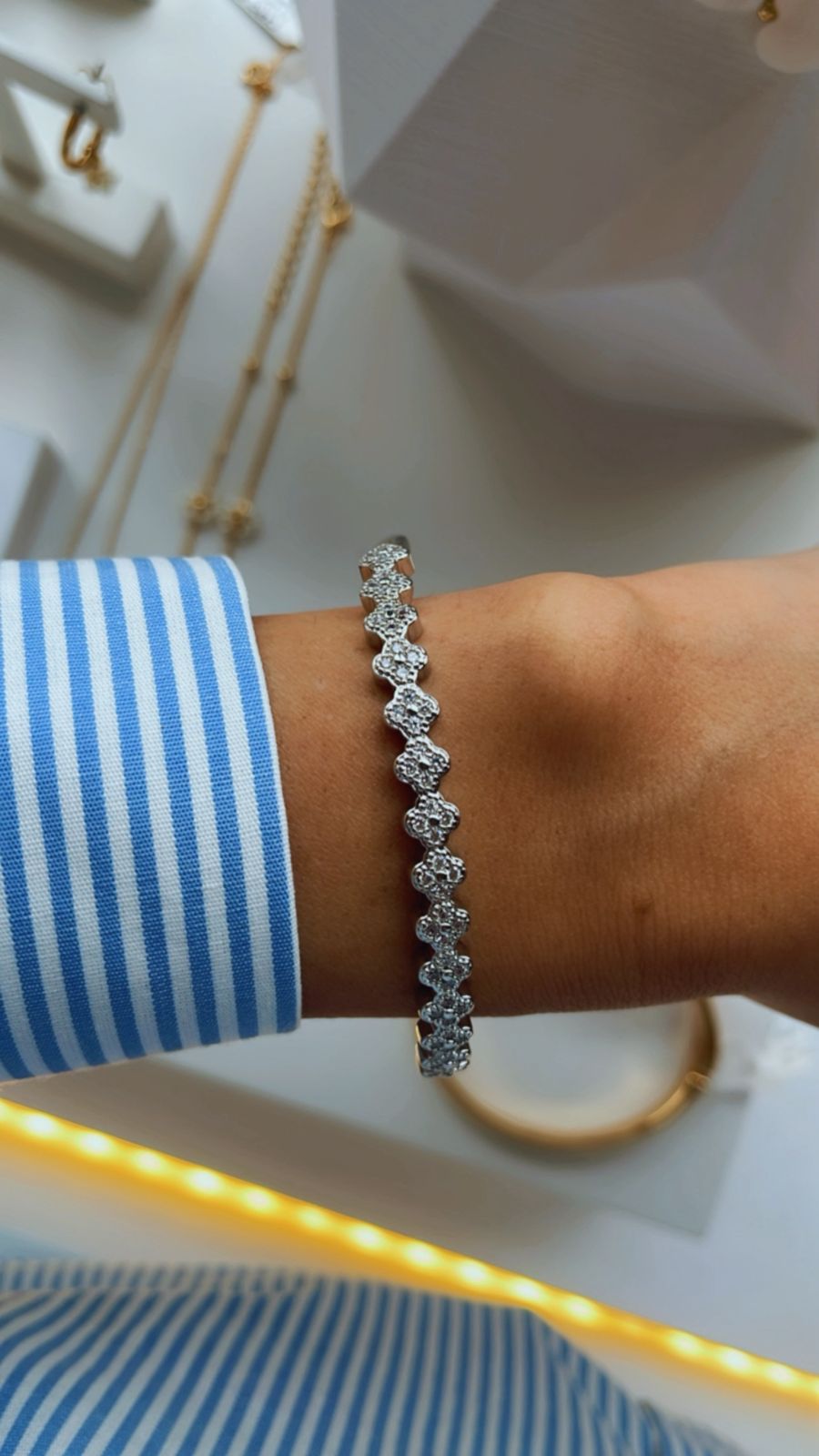 Pulseira bracelete unique petit ródio