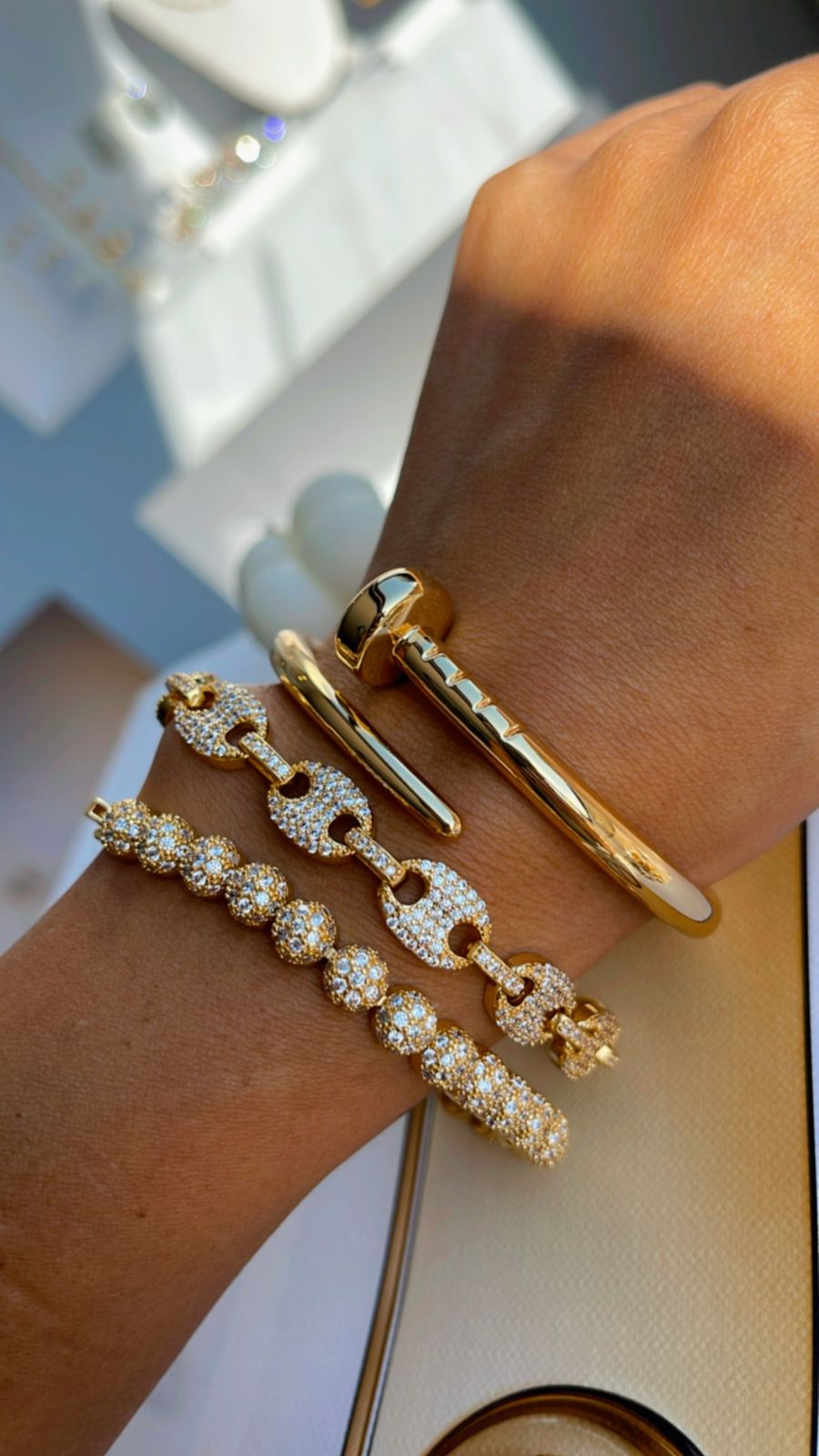 Pulseira riviera esferas