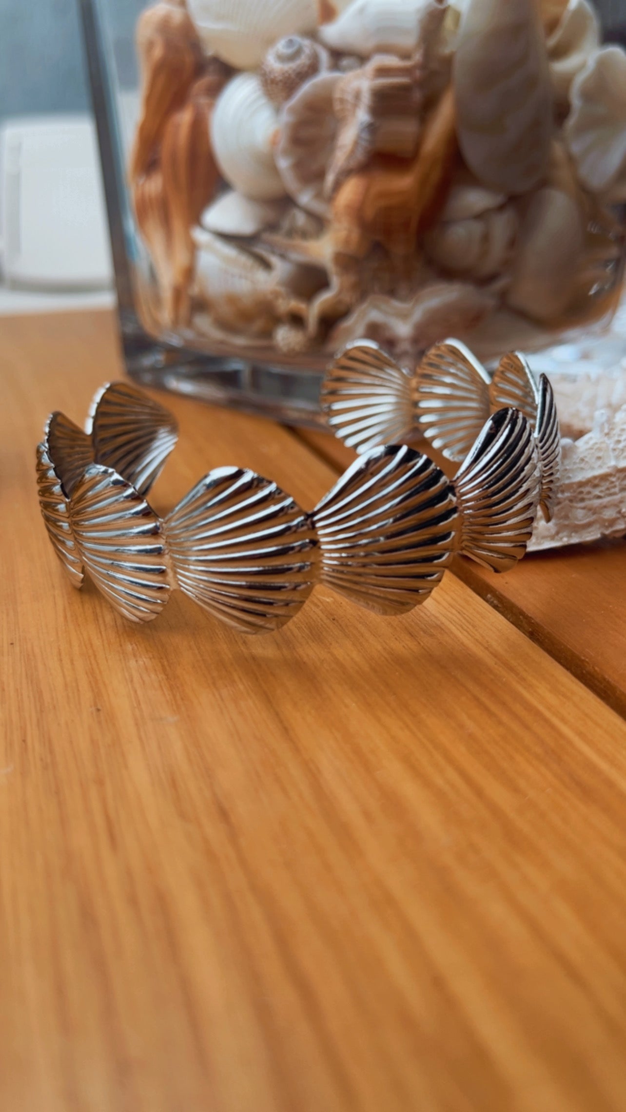 Pulseira bracelete shell níquel