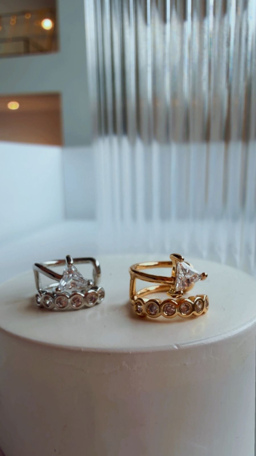 Piercing zircônia triângulo