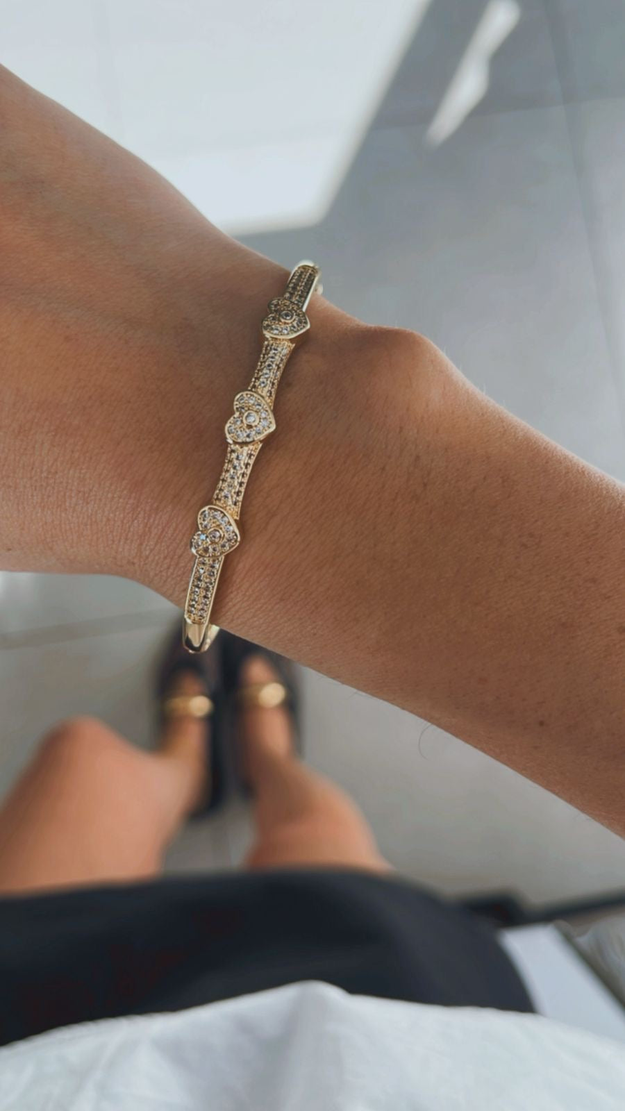 Pulseira bracelete corações petit