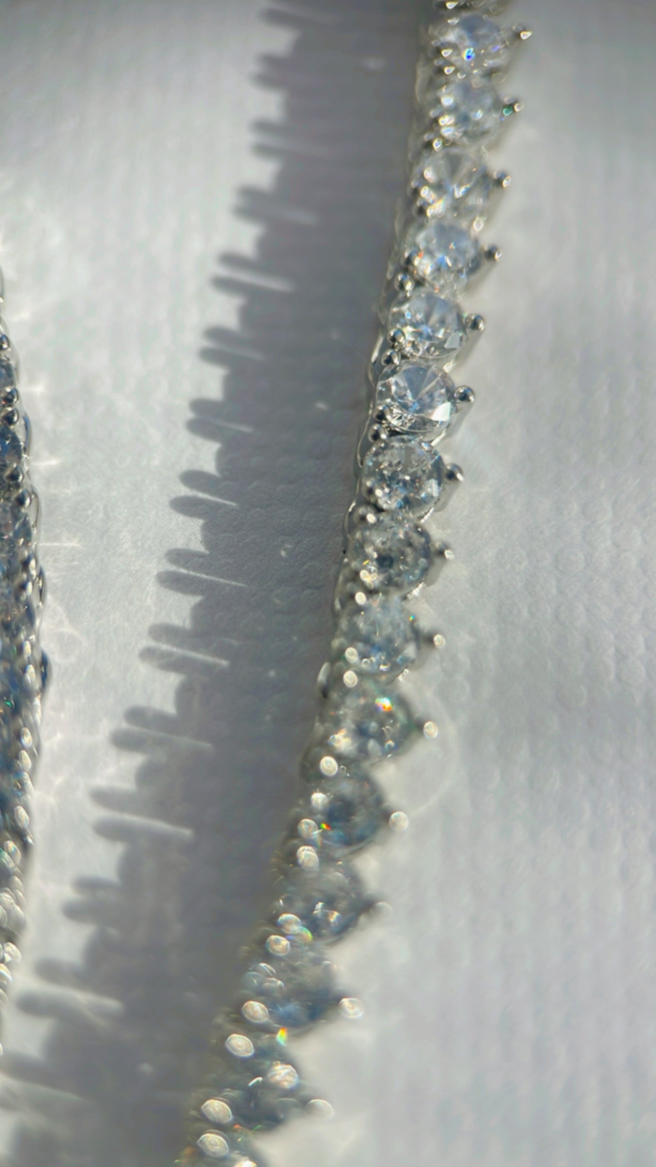 Colar riviera 3p longo ródio