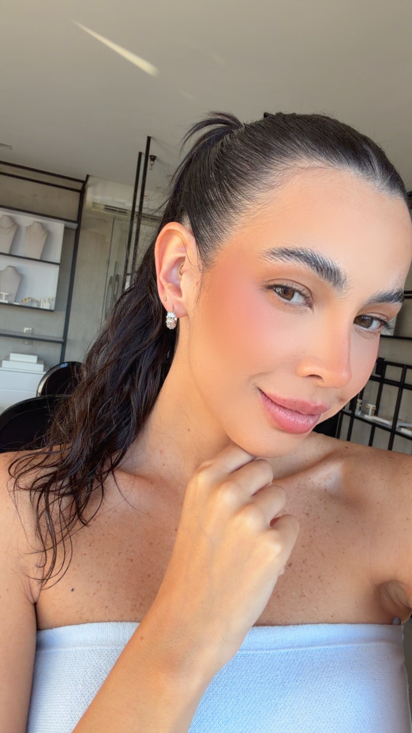 Brinco argola click canutilho niquel