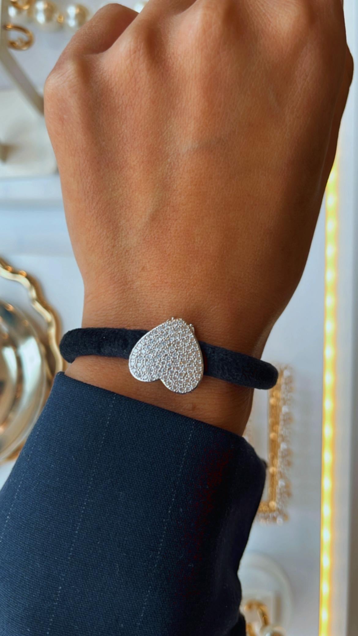 Pulseira ícone velvet (Personalize com pingente ícone)