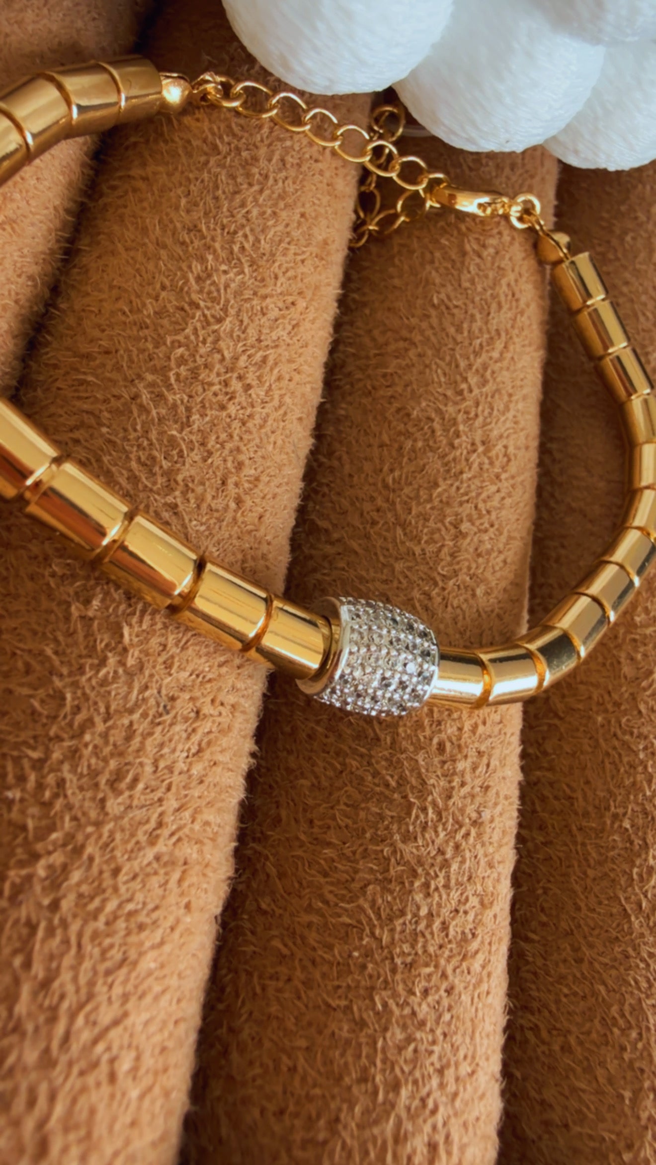 Pulseira Canutilho bold cravejada