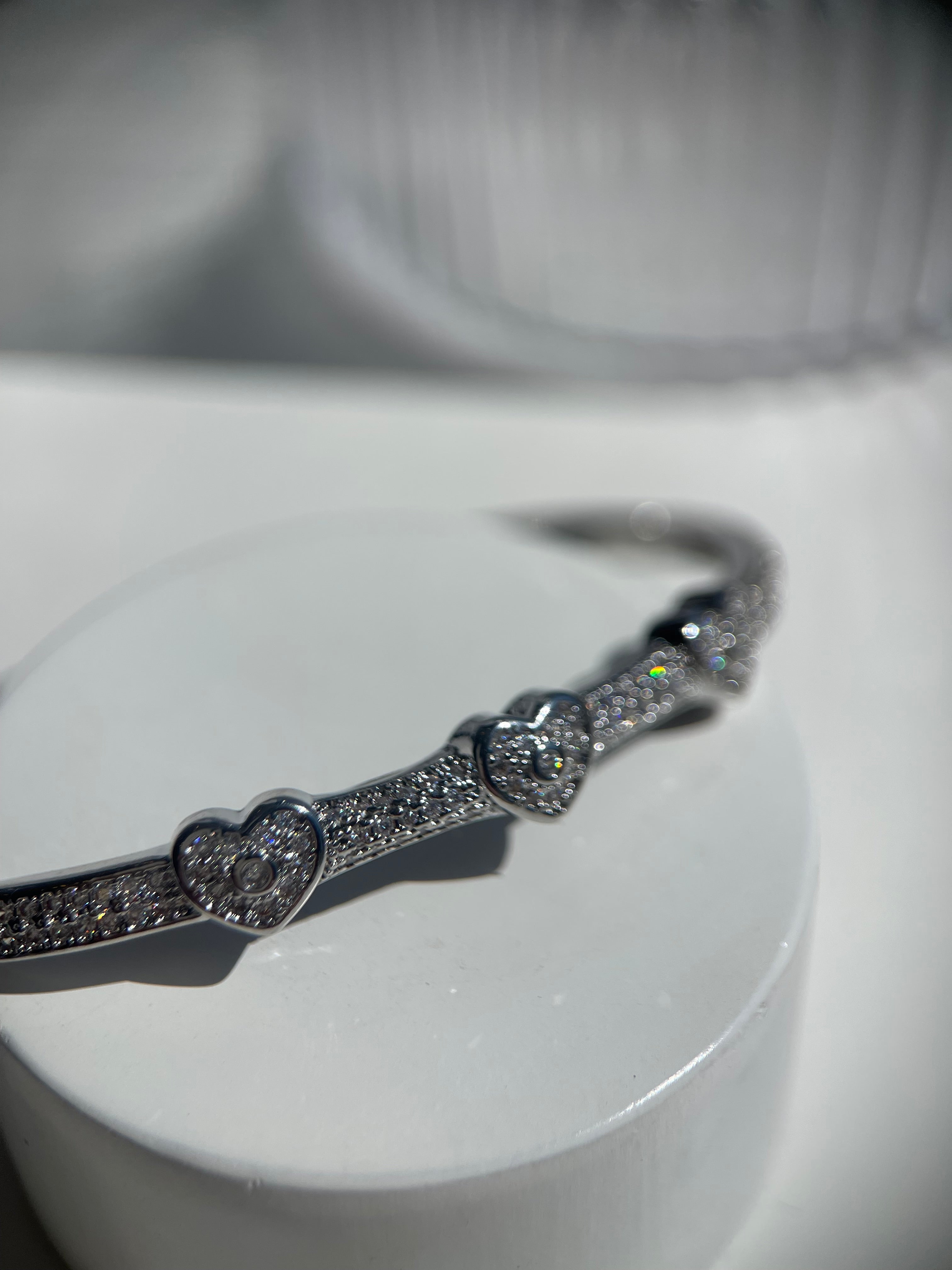 Pulseira bracelete corações petit níquel