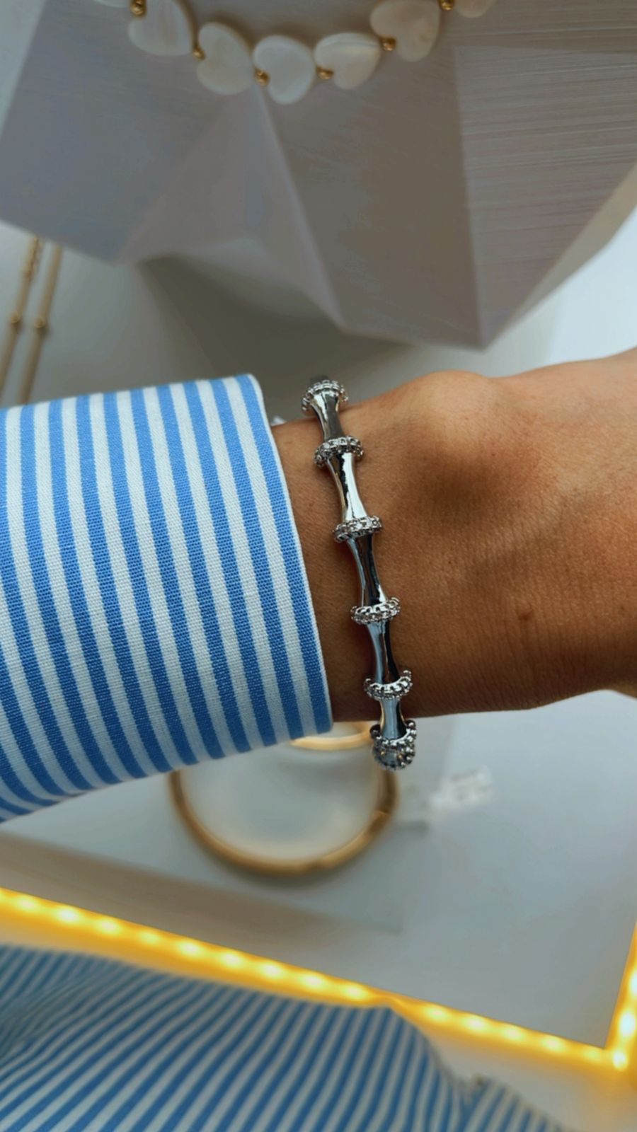 Pulseira bracelete Leila níquel