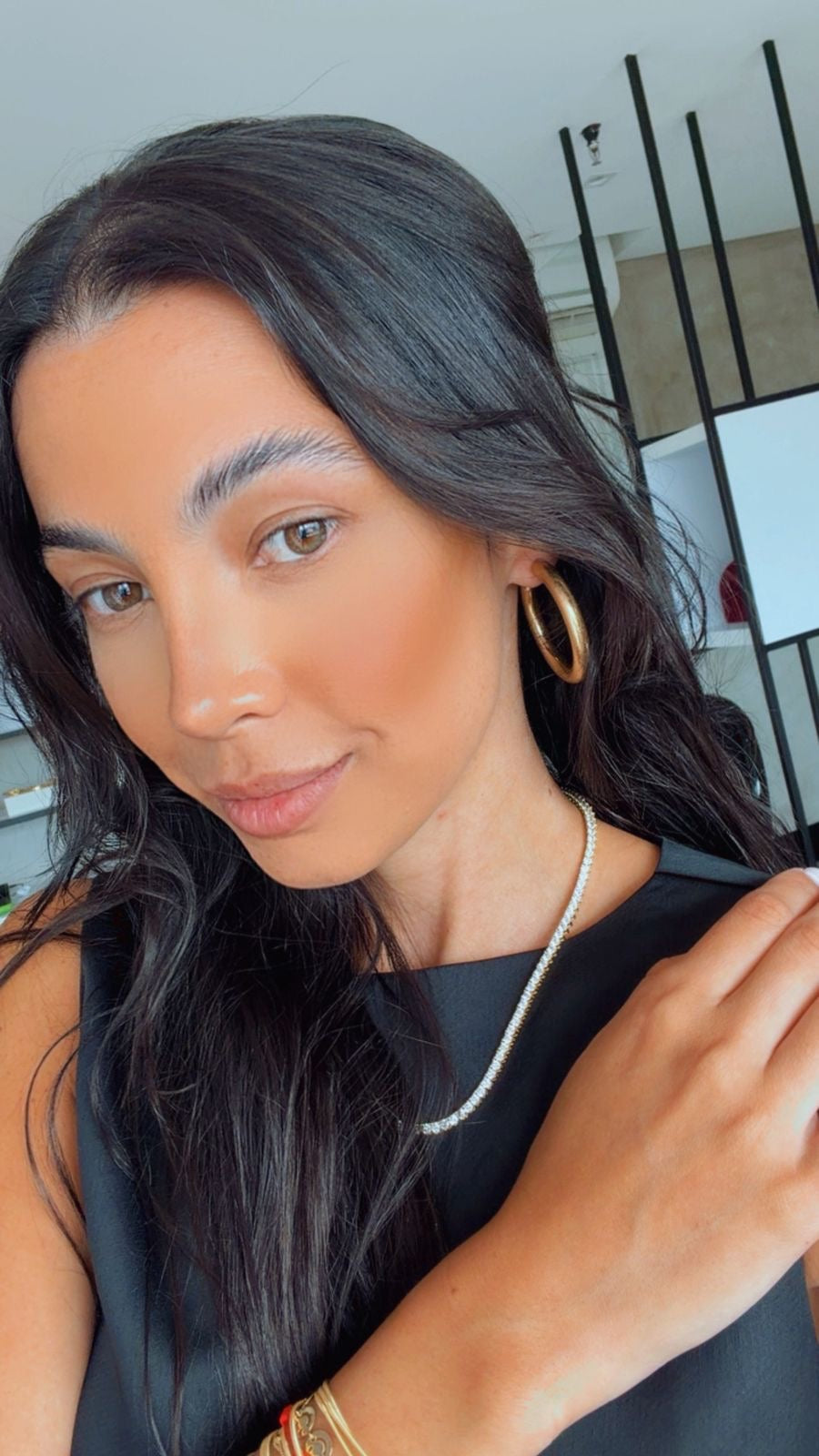 Brinco argola matte tubo