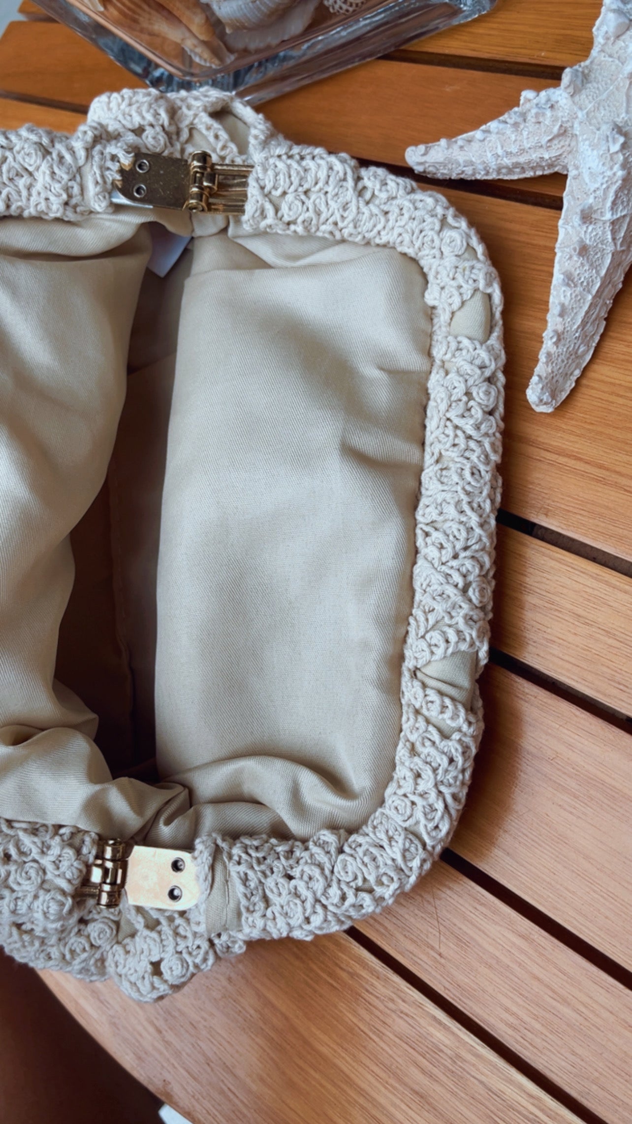 Clutch crochê off white