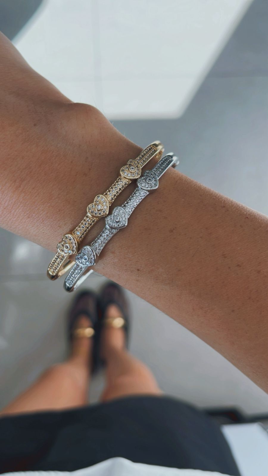 Pulseira bracelete corações petit