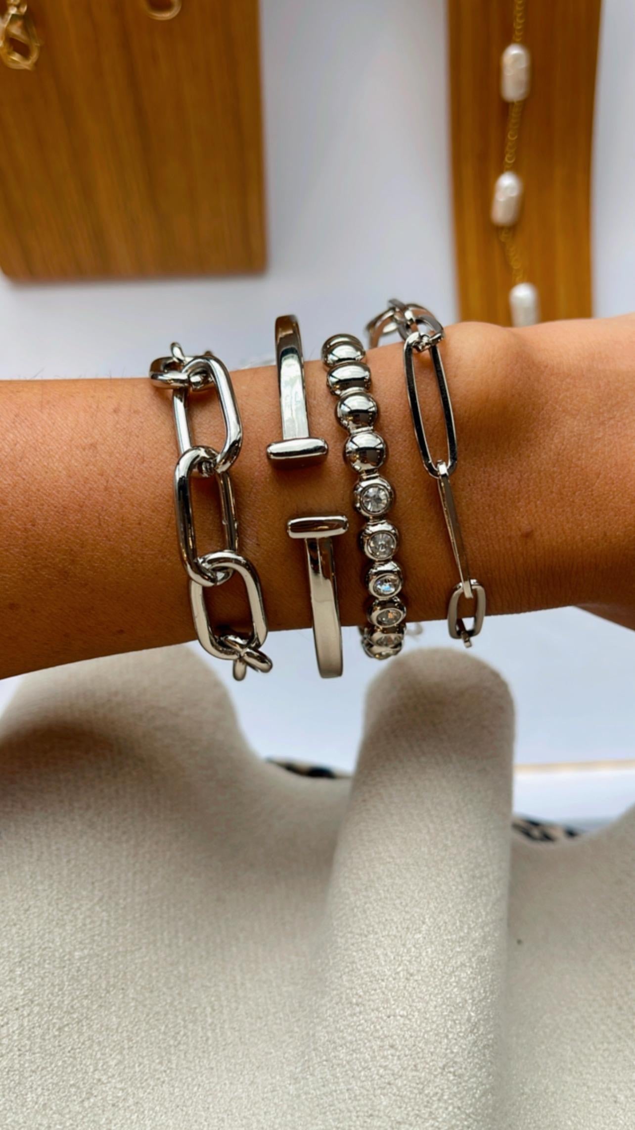 Pulseira elos Tati níquel