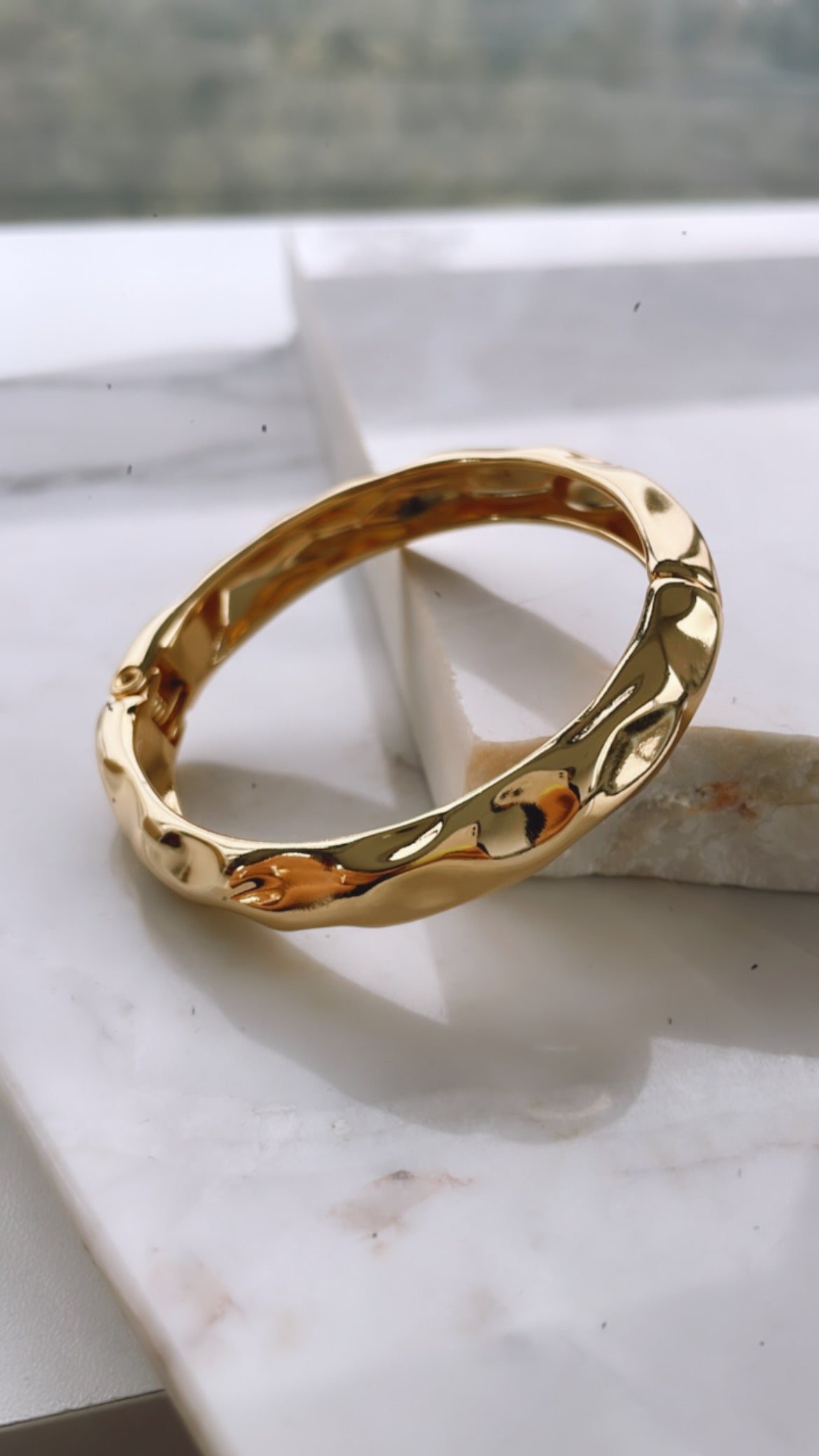 Pulseira bracelete orgânico dourado