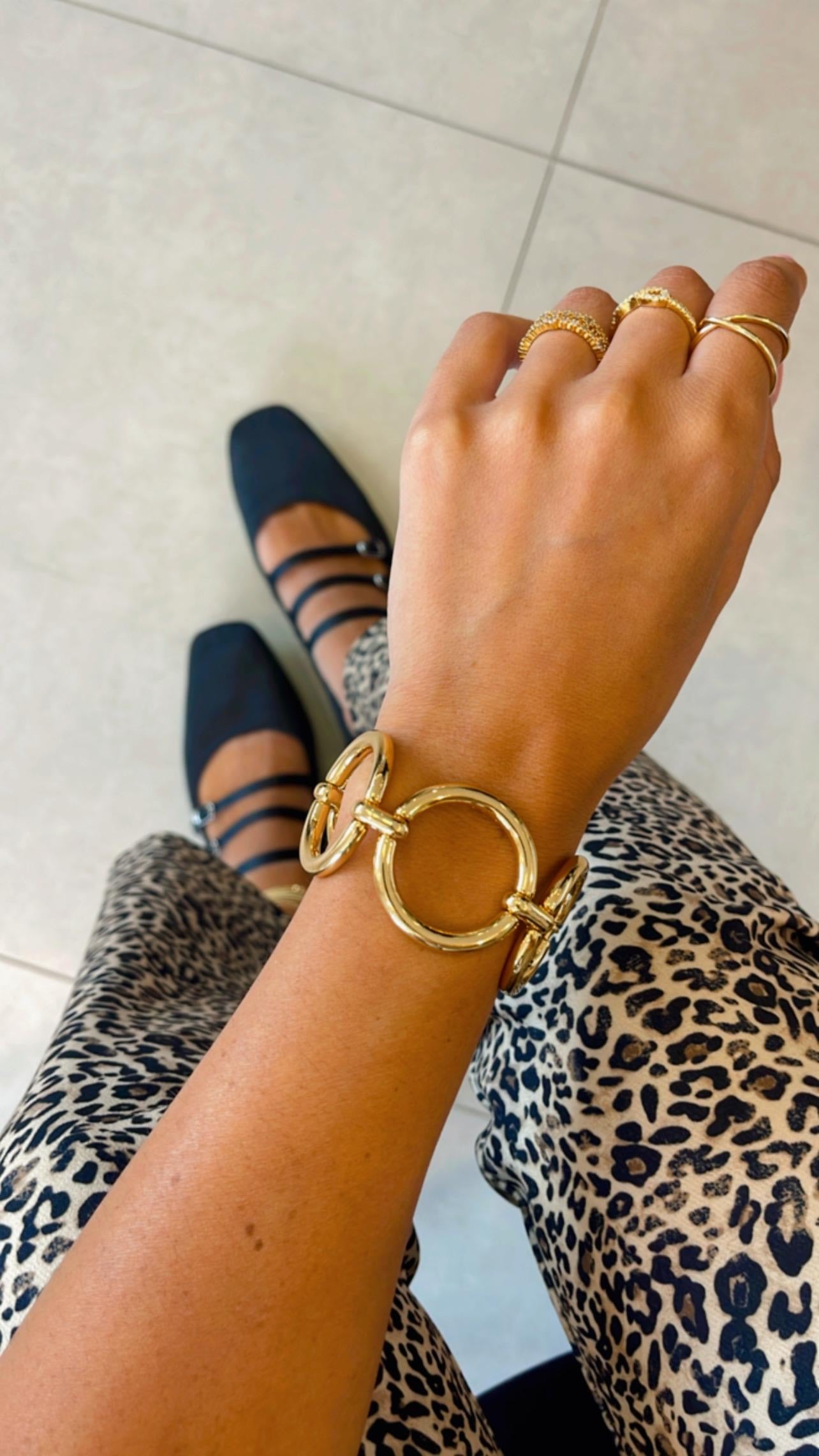 Pulseira bridão 4 elos grande