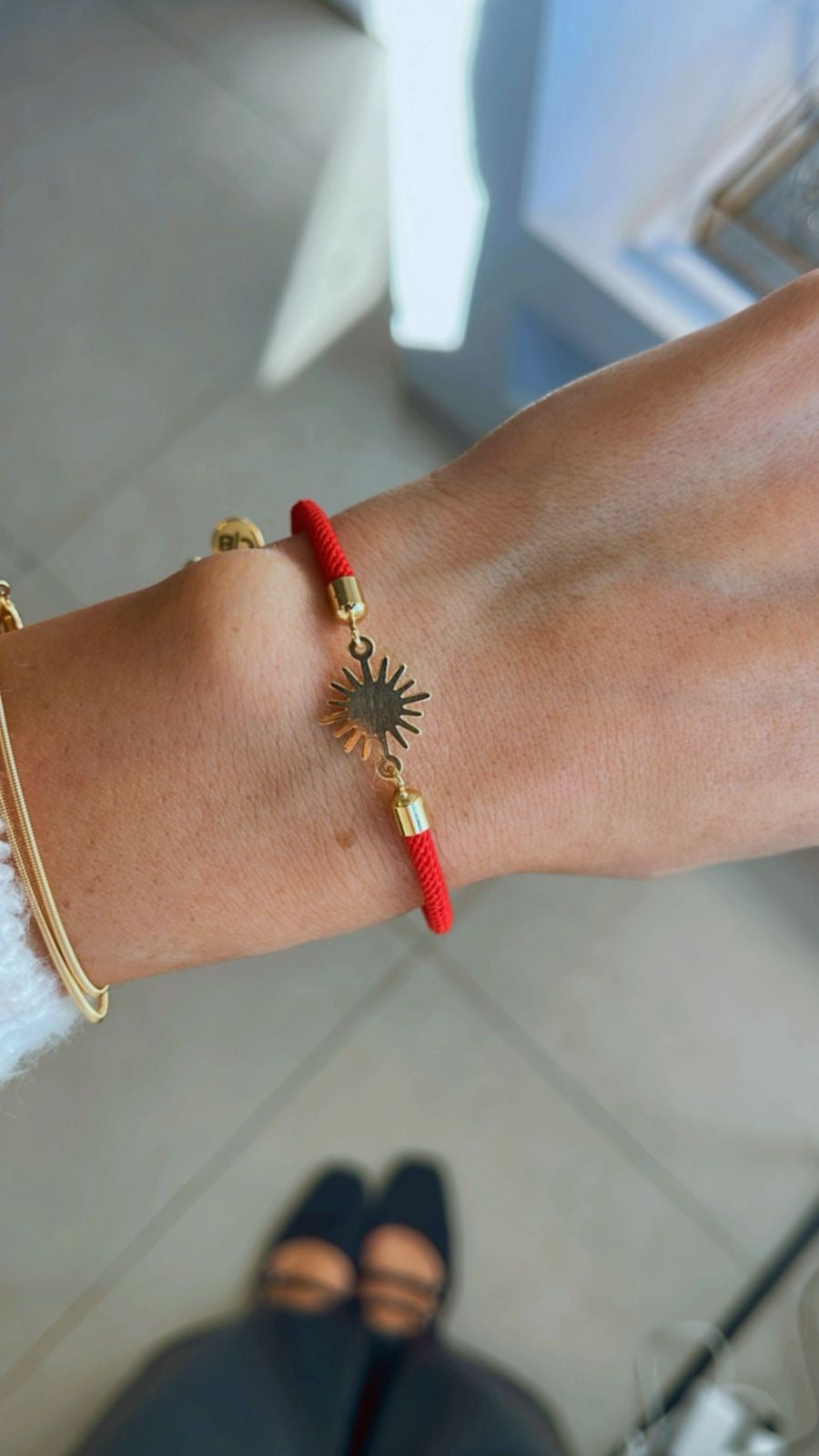 Pulseira por do sol vermelho