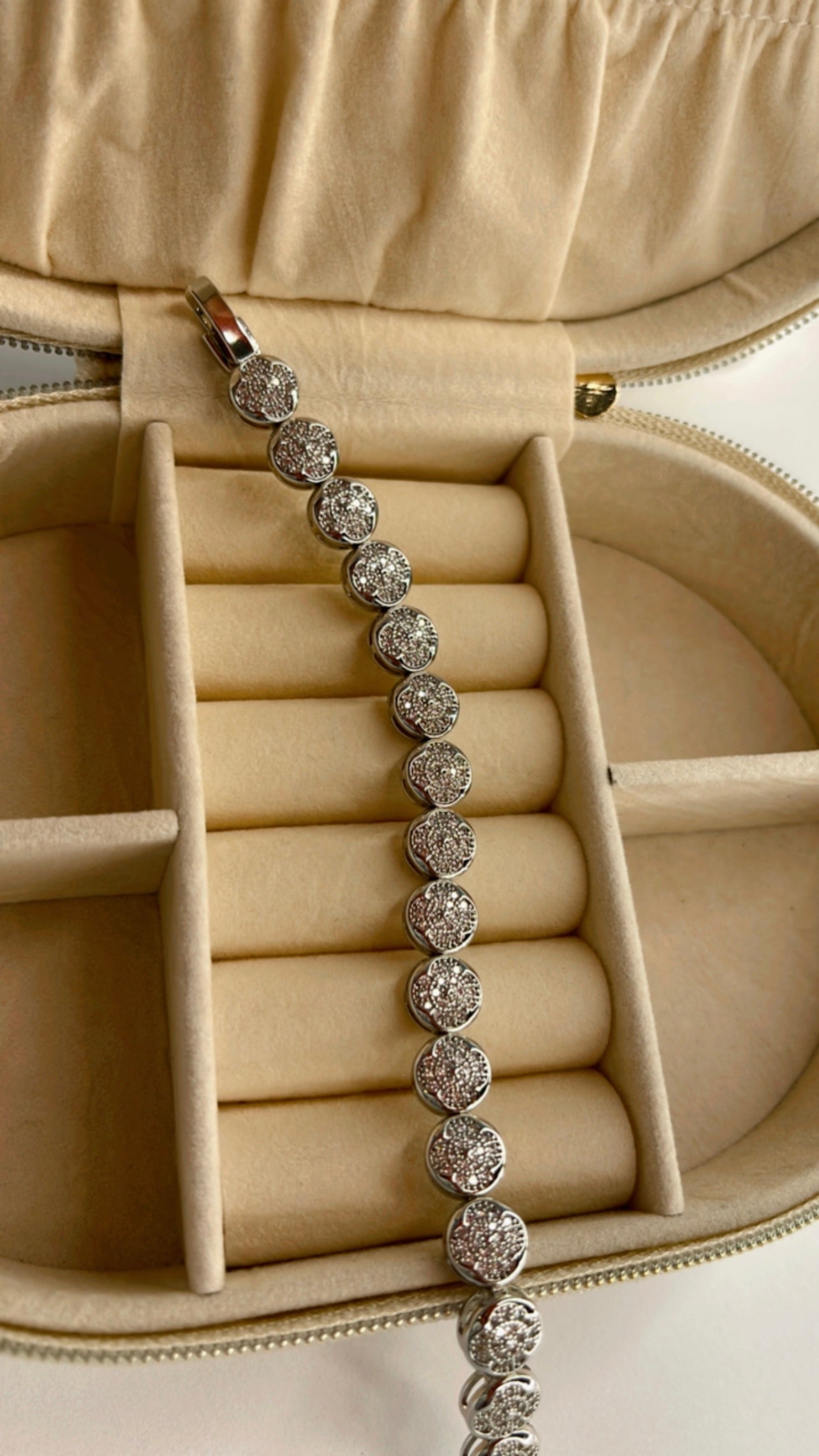 Pulseira riviera clover níquel