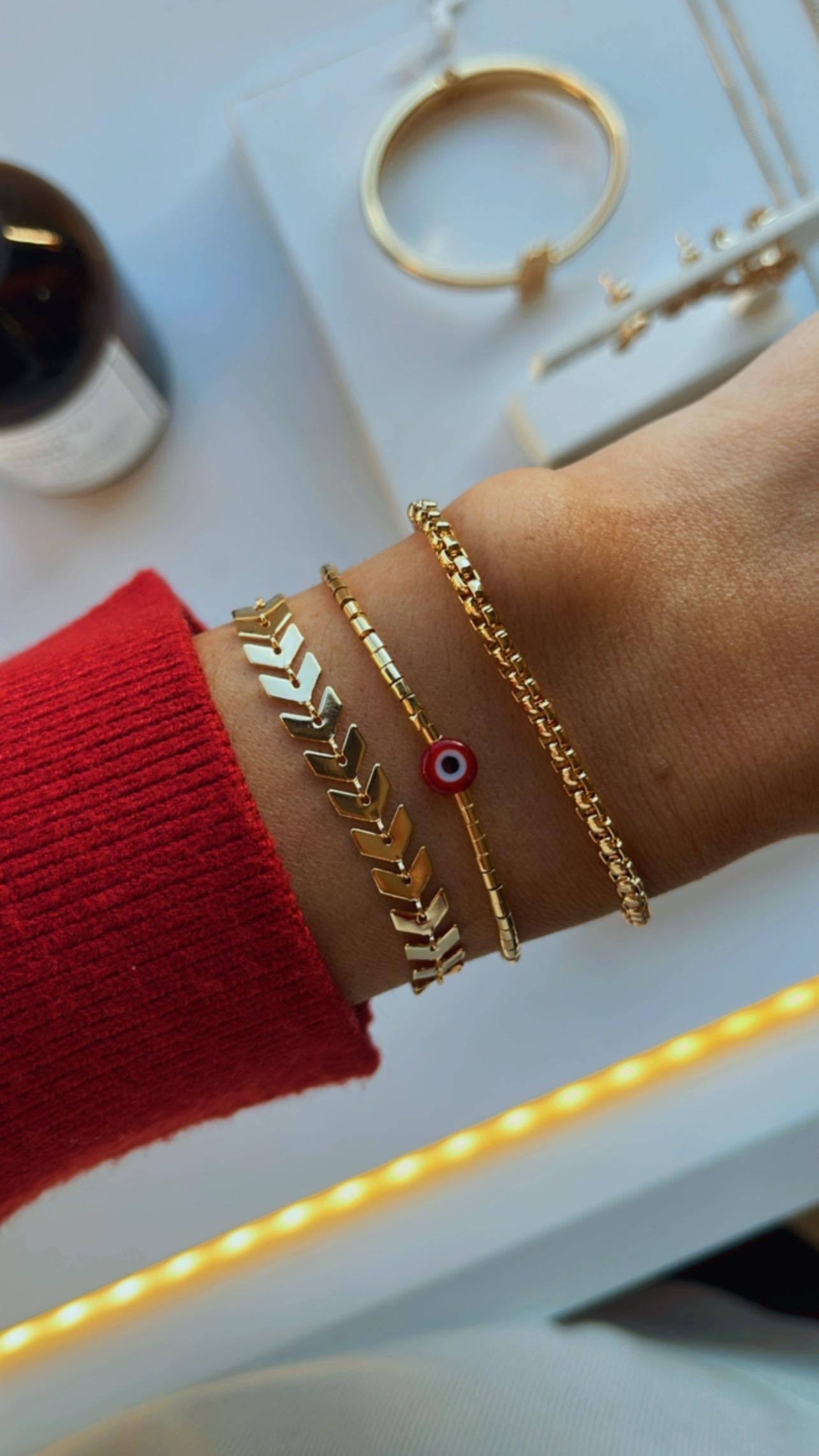 Pulseira mini escamas