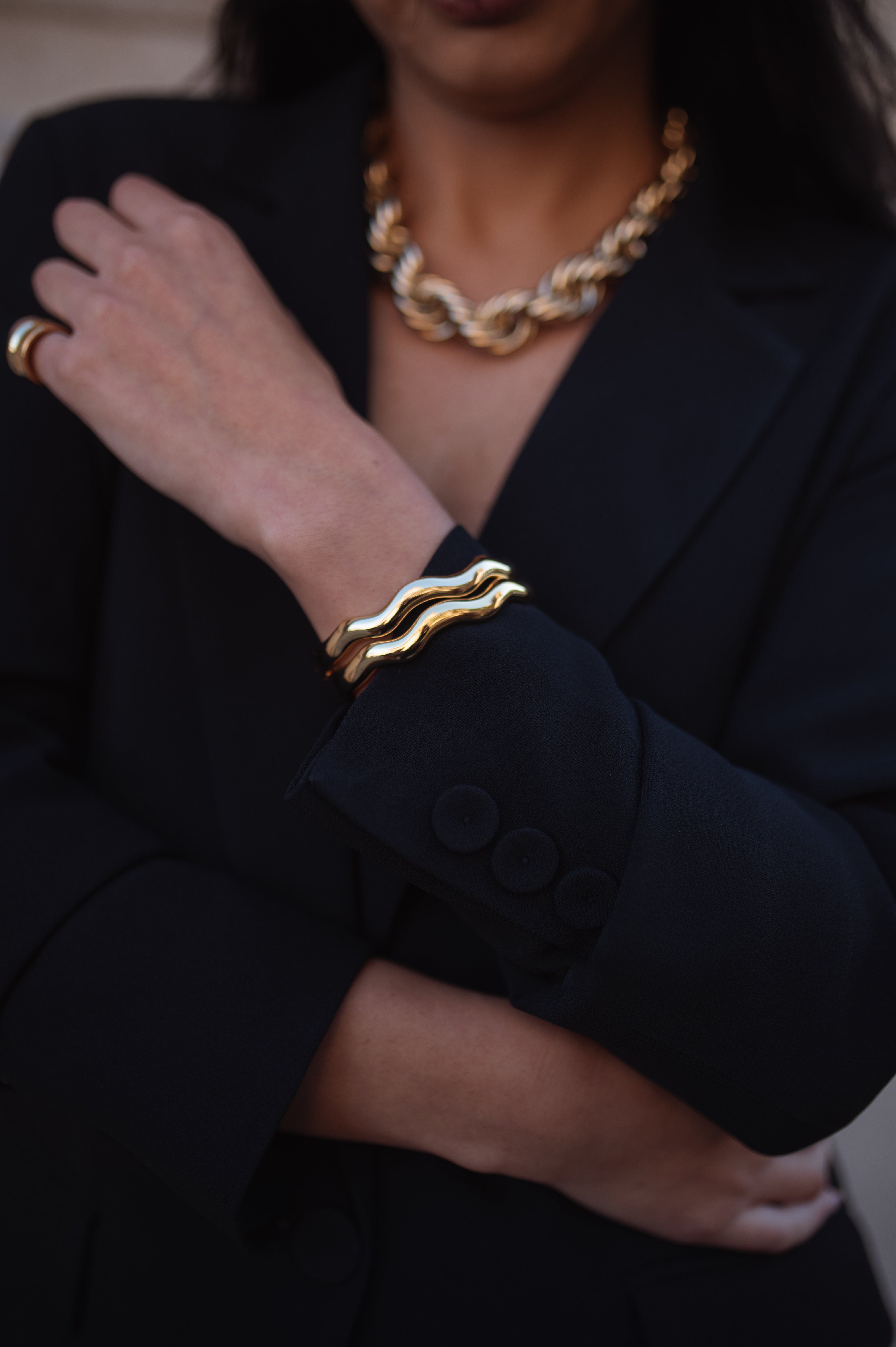 Pulseira bracelete zigzag