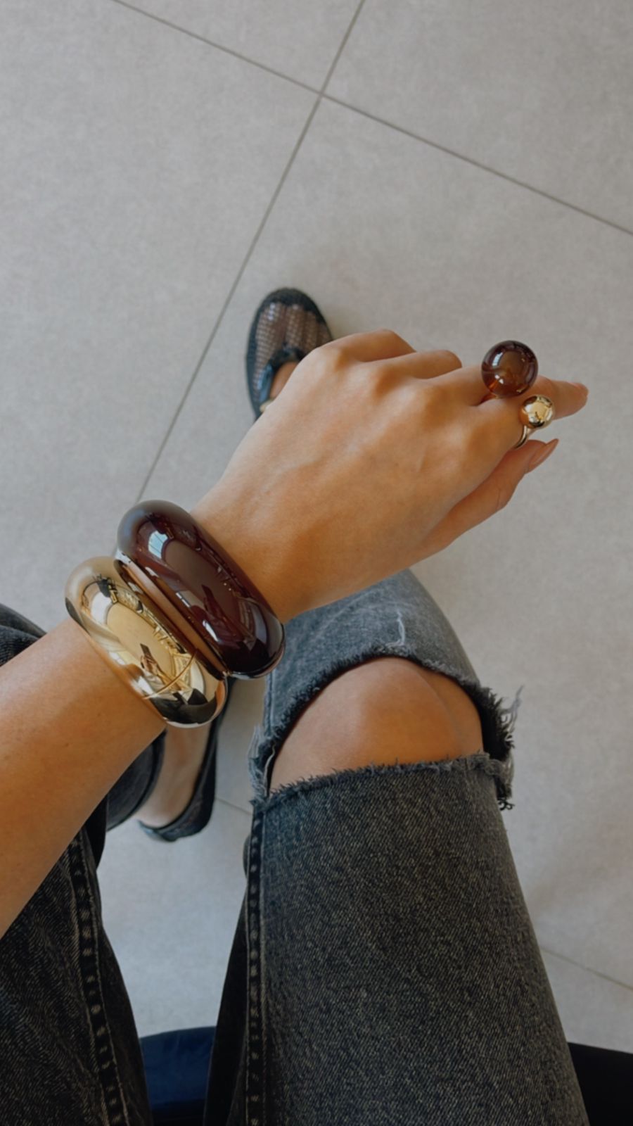 Pulseira bracelete Caetana âmbar