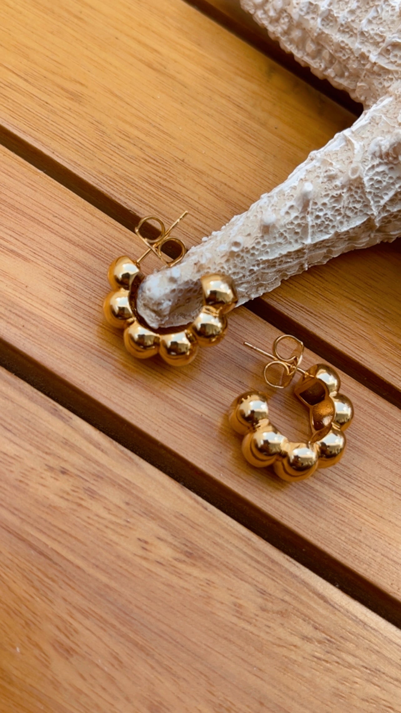 Brinco argola croissant