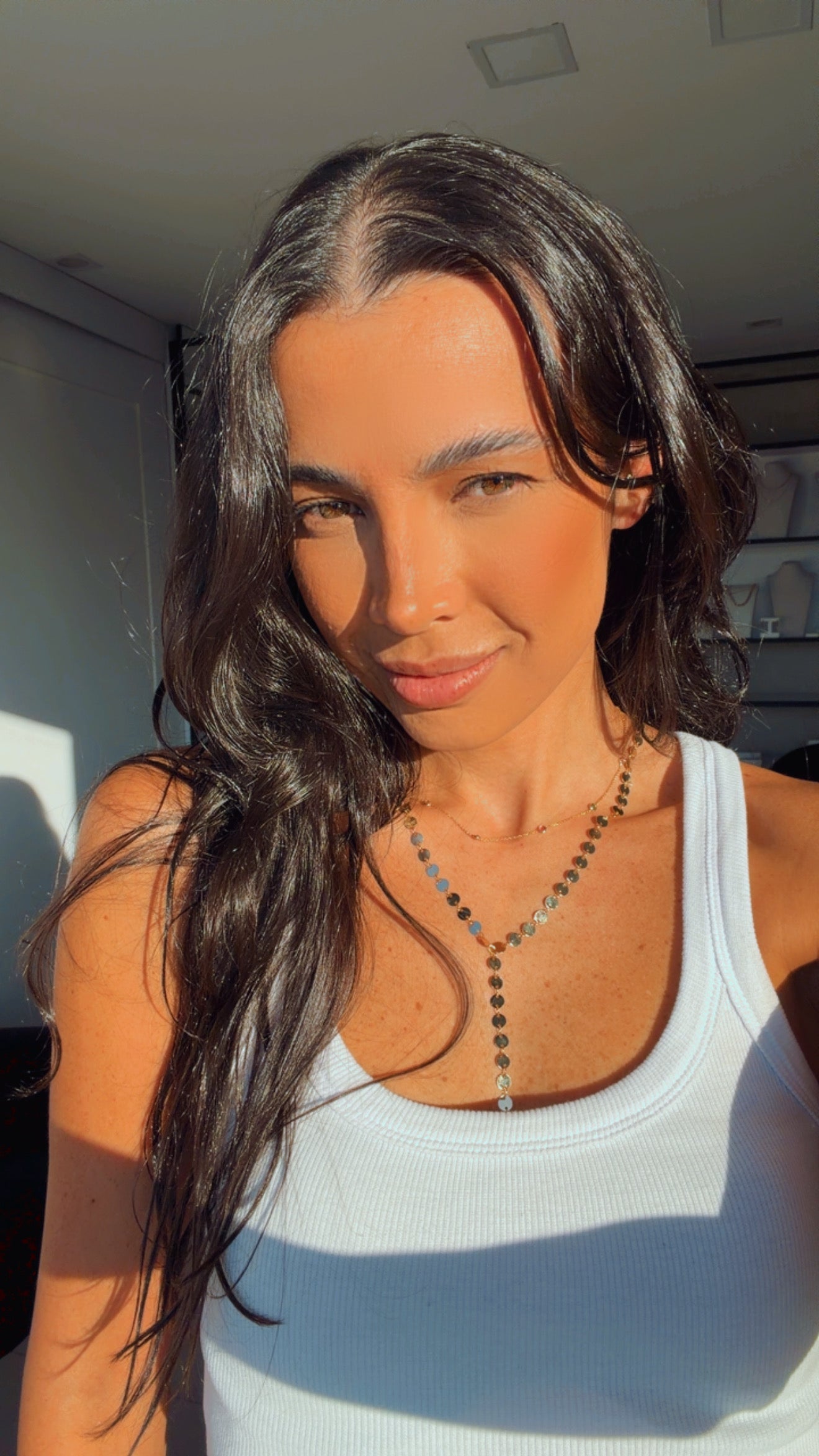 Colar gravatinha paete