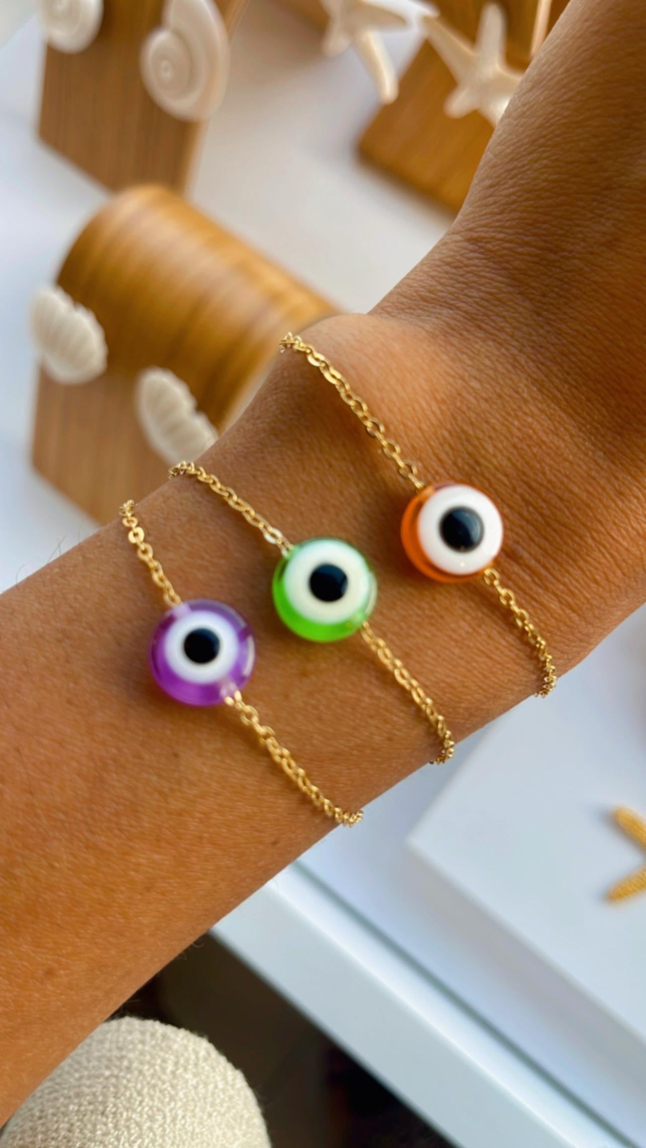 Pulseira corrente olho grego