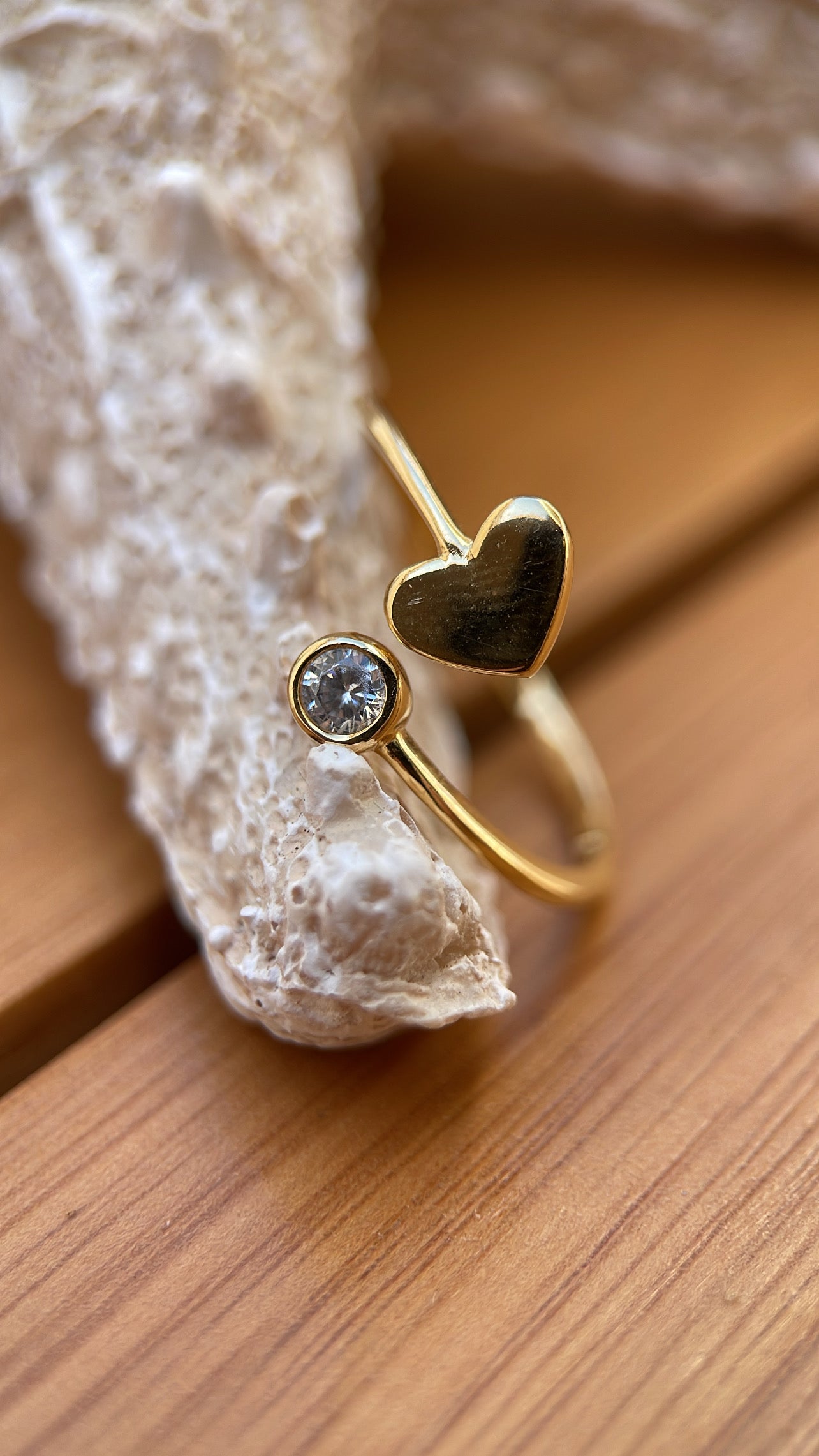 Anel ajustável amor e luz